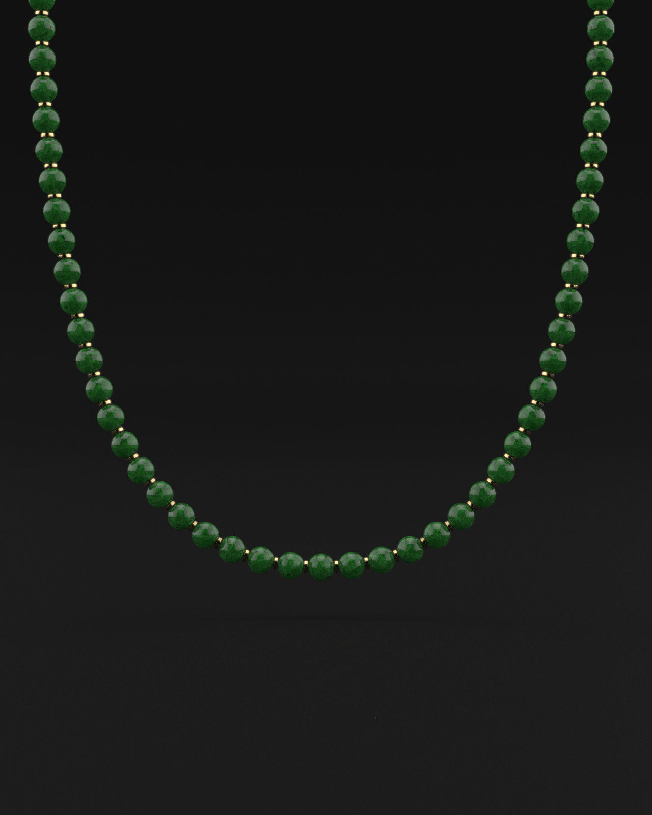 Emerald Jade Necklace 8mm | Prayer