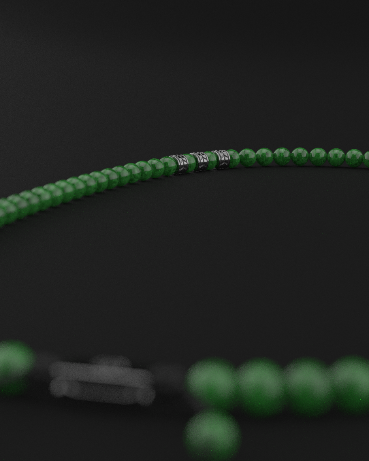 Emerald Jade Necklace 8mm | Royale