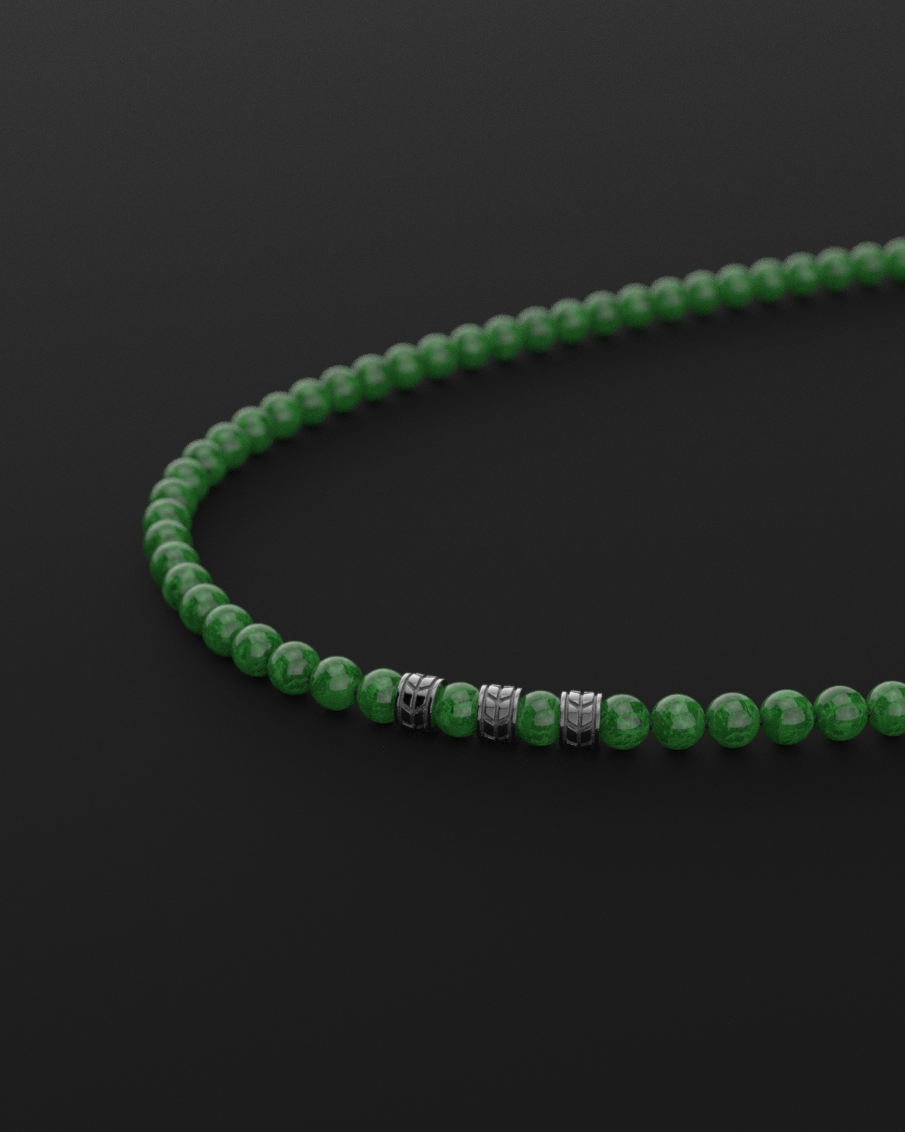 Emerald Jade Necklace 8mm | Royale