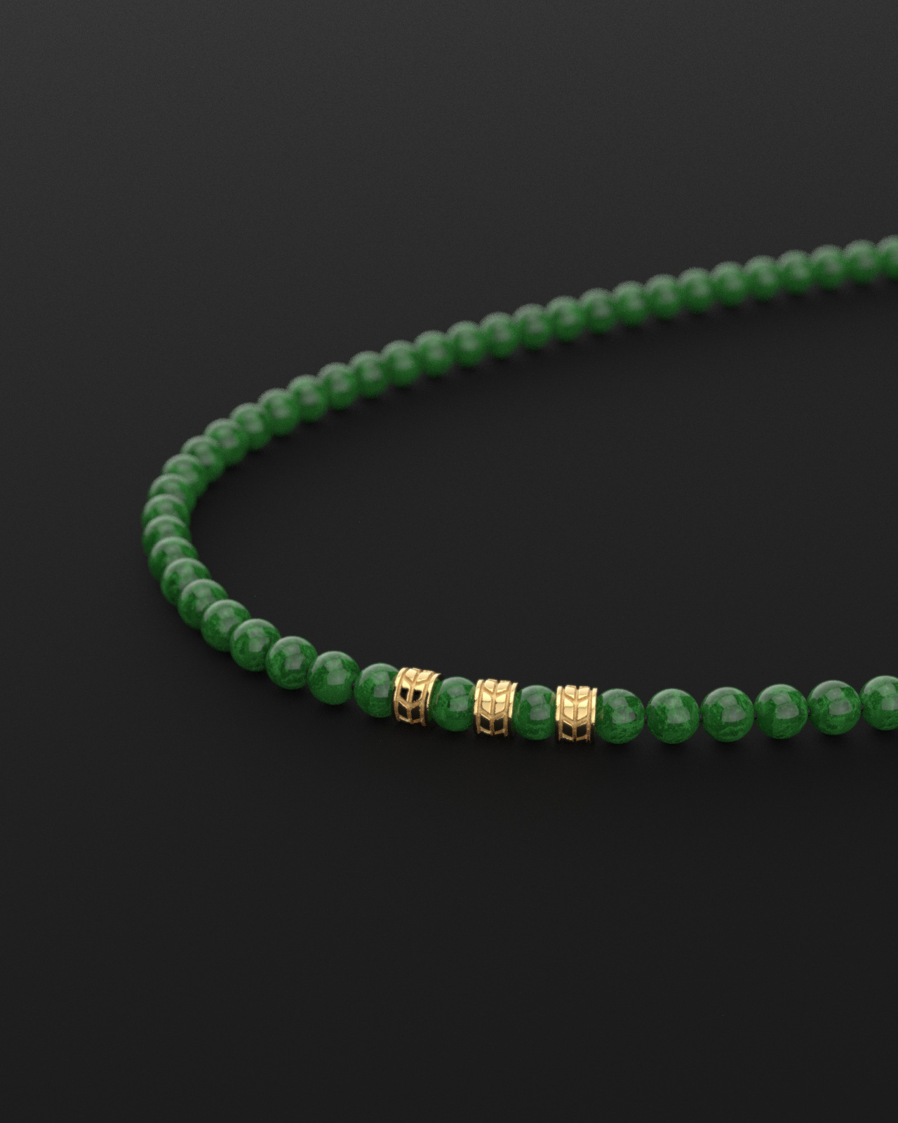 Emerald Jade Necklace 8mm | Royale