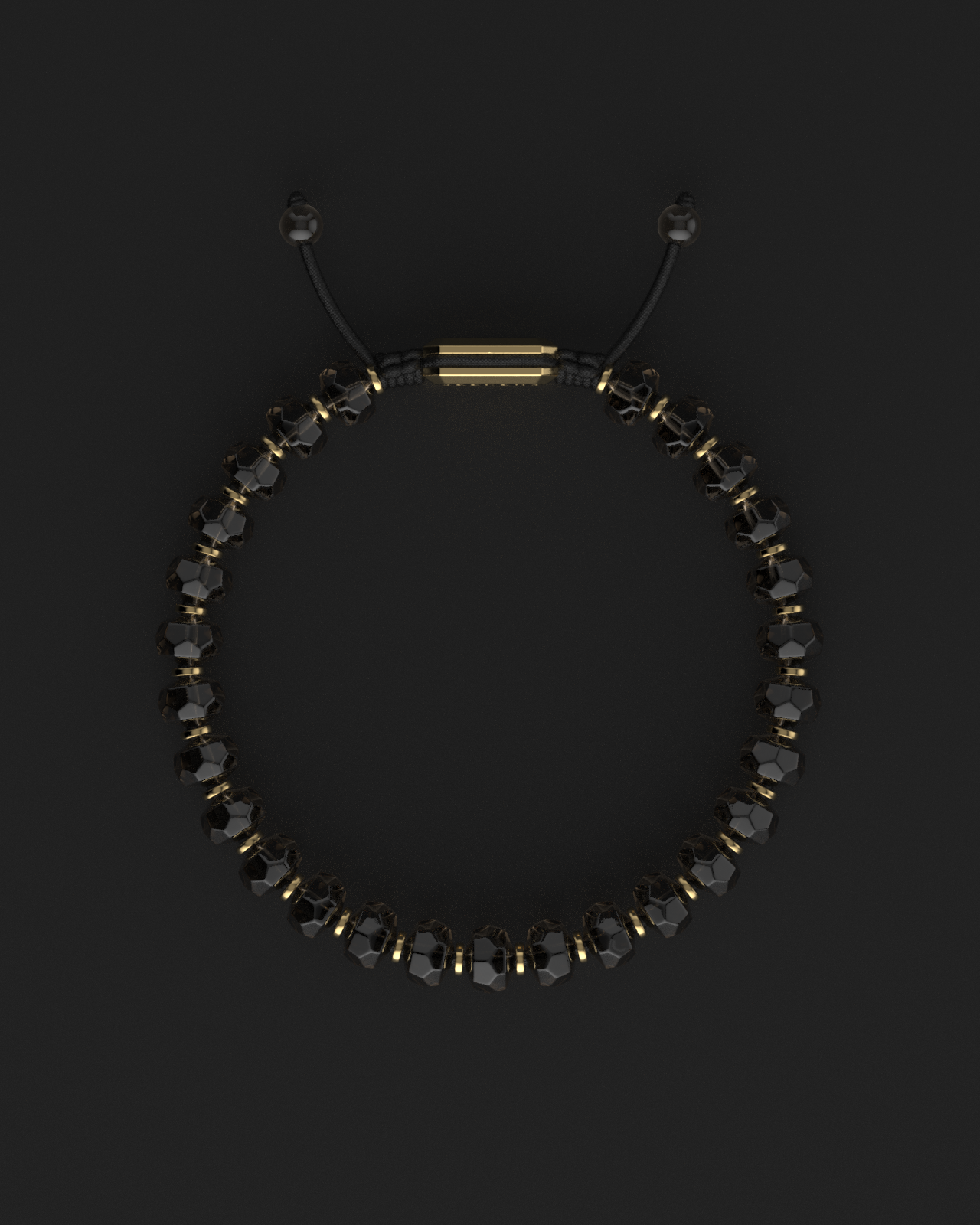 Smoky Quartz Bracelet 7mm | Geom