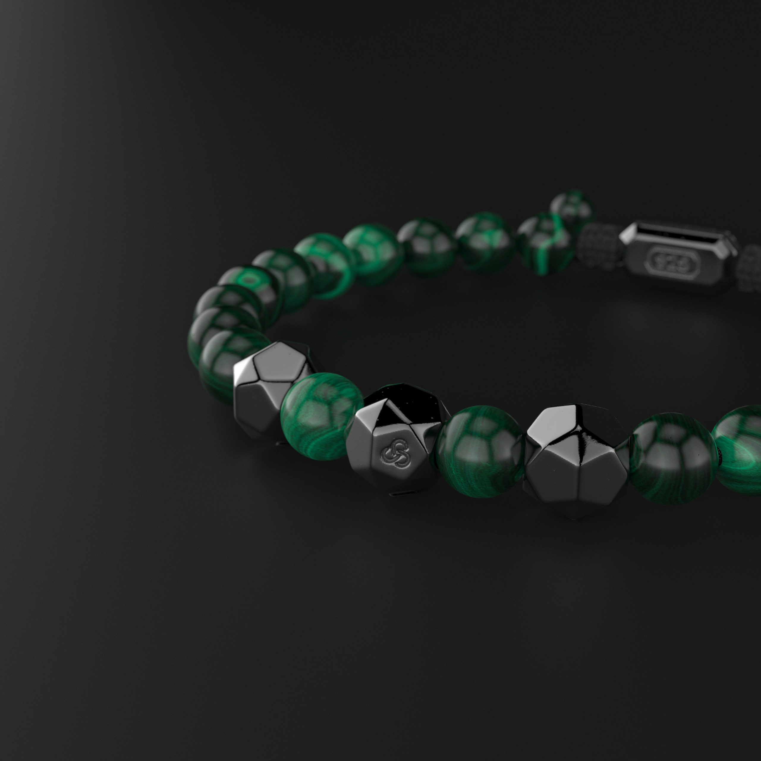 Green Malachite Bracelet 8mm | Geom