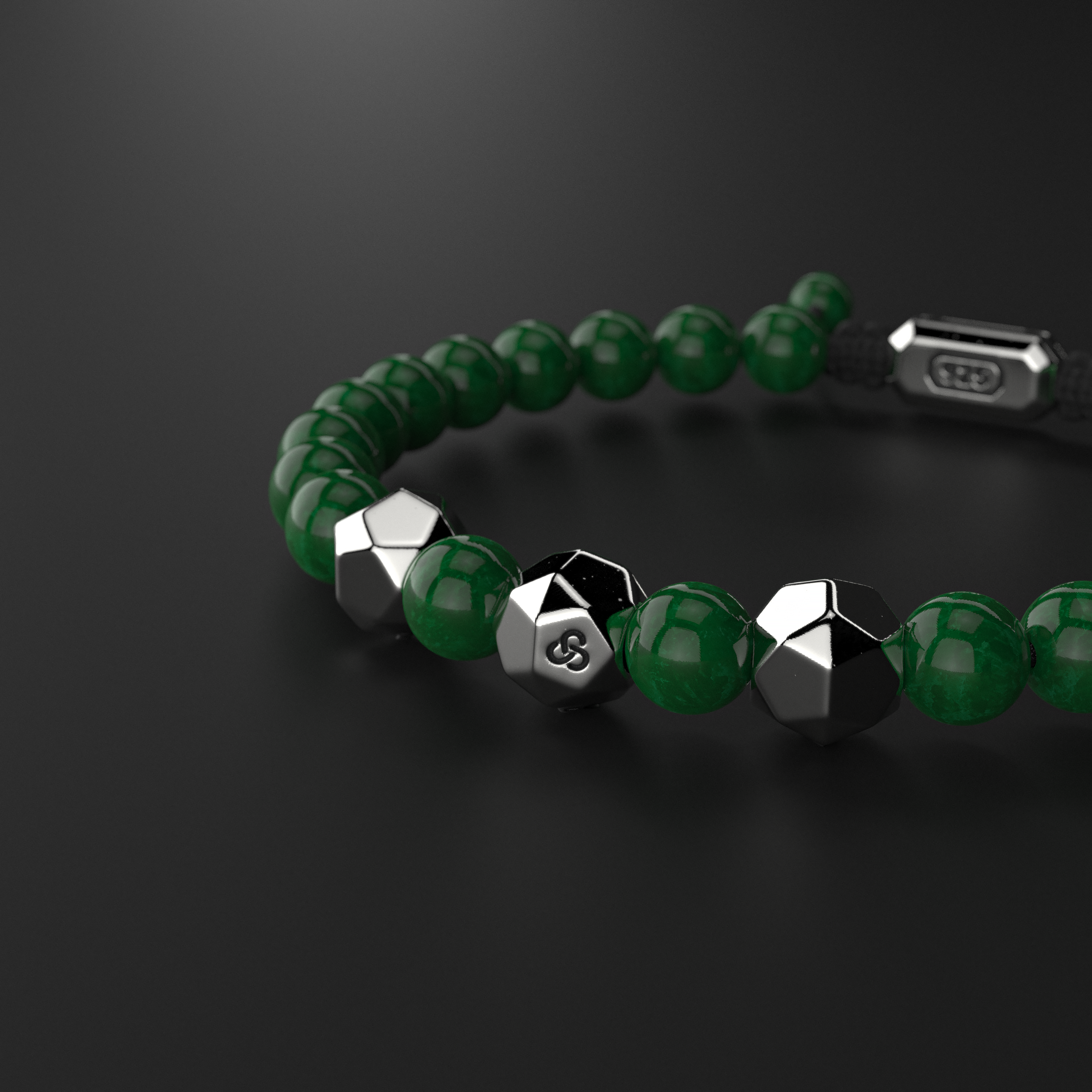 Emerald Jade Bracelet 8mm | Geom