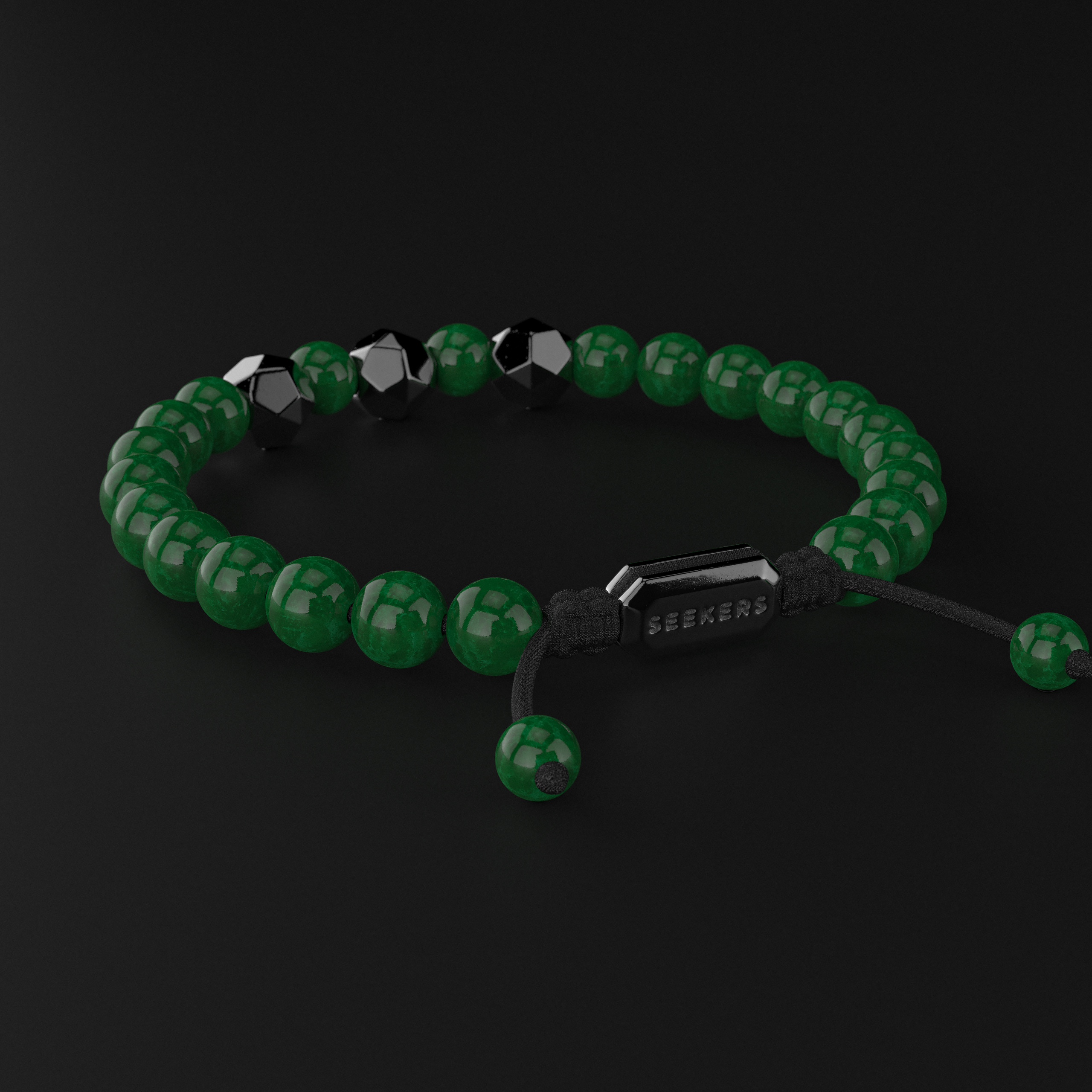 Emerald Jade Bracelet 8mm | Geom