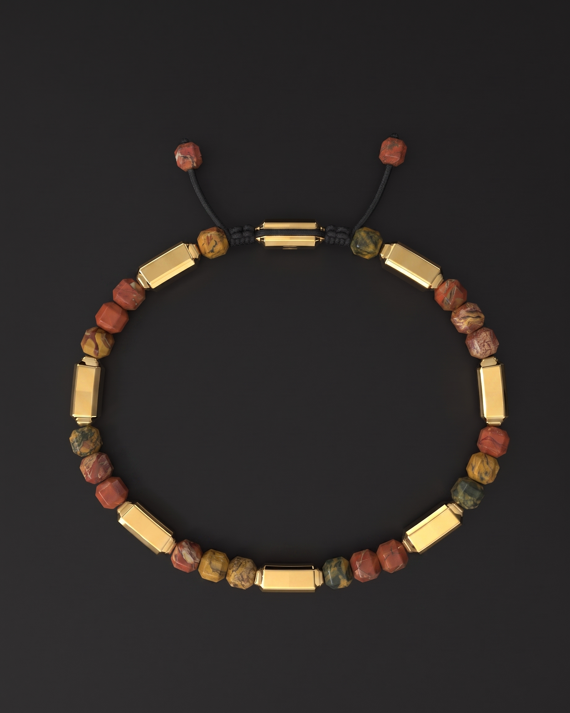 Red Picasso Bracelet #2 5mm | Kubic