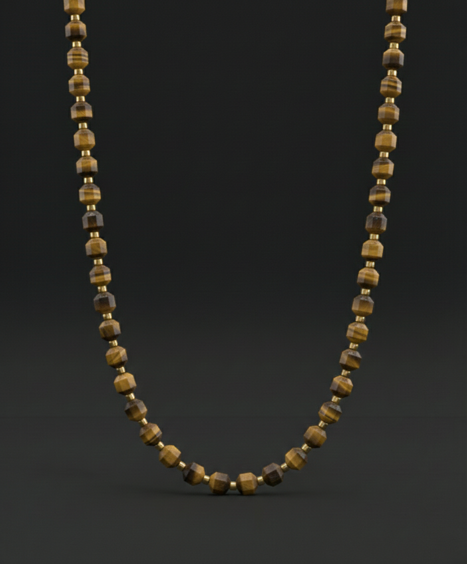 Tiger Eye Necklace 5mm | Kubic