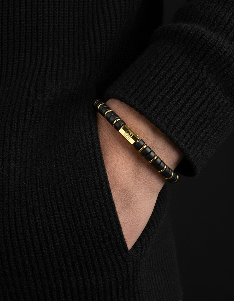 Onyx Matte Bracelet 6mm | Spacer #2
