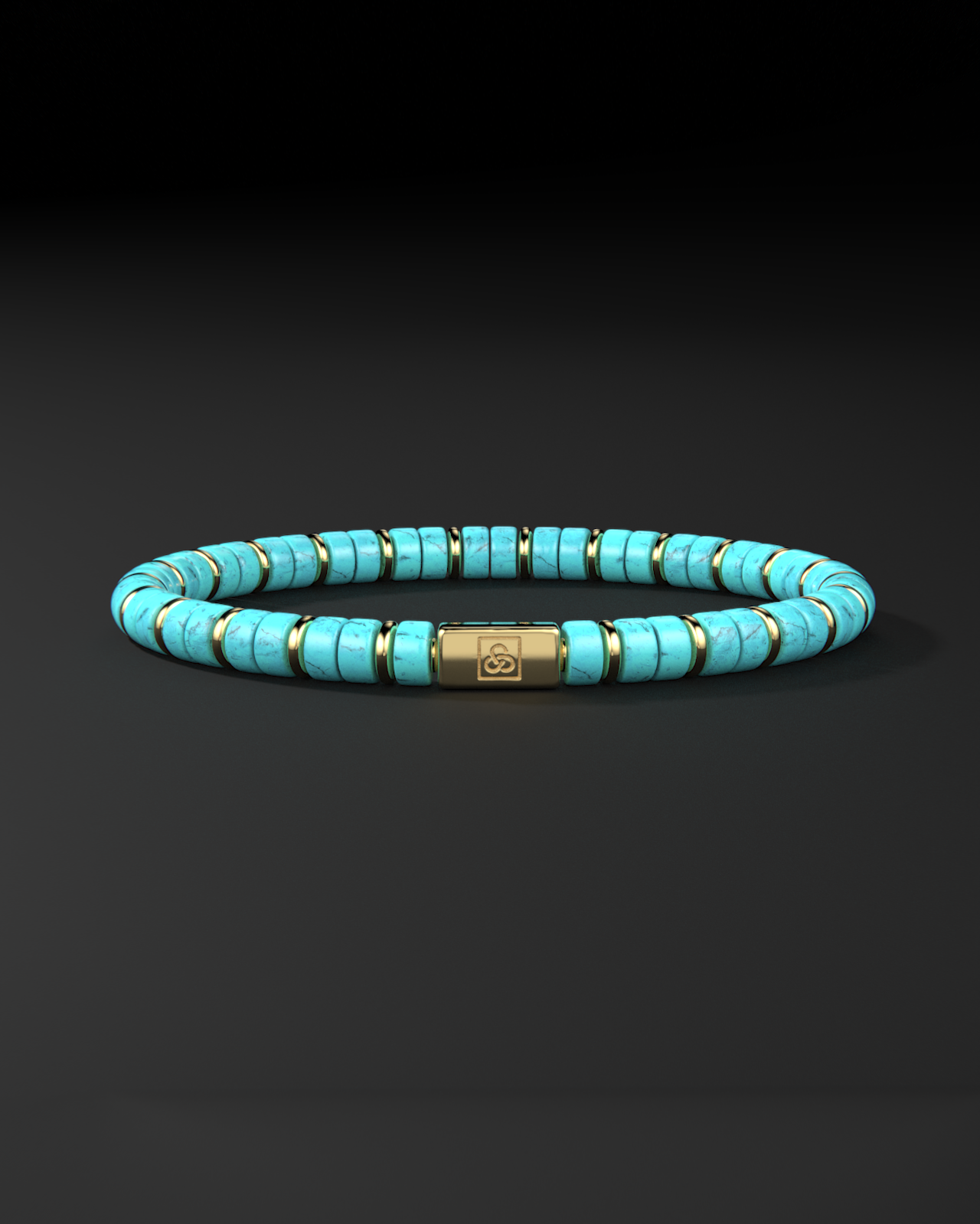Turquoise Bracelet 6mm | Spacer #2
