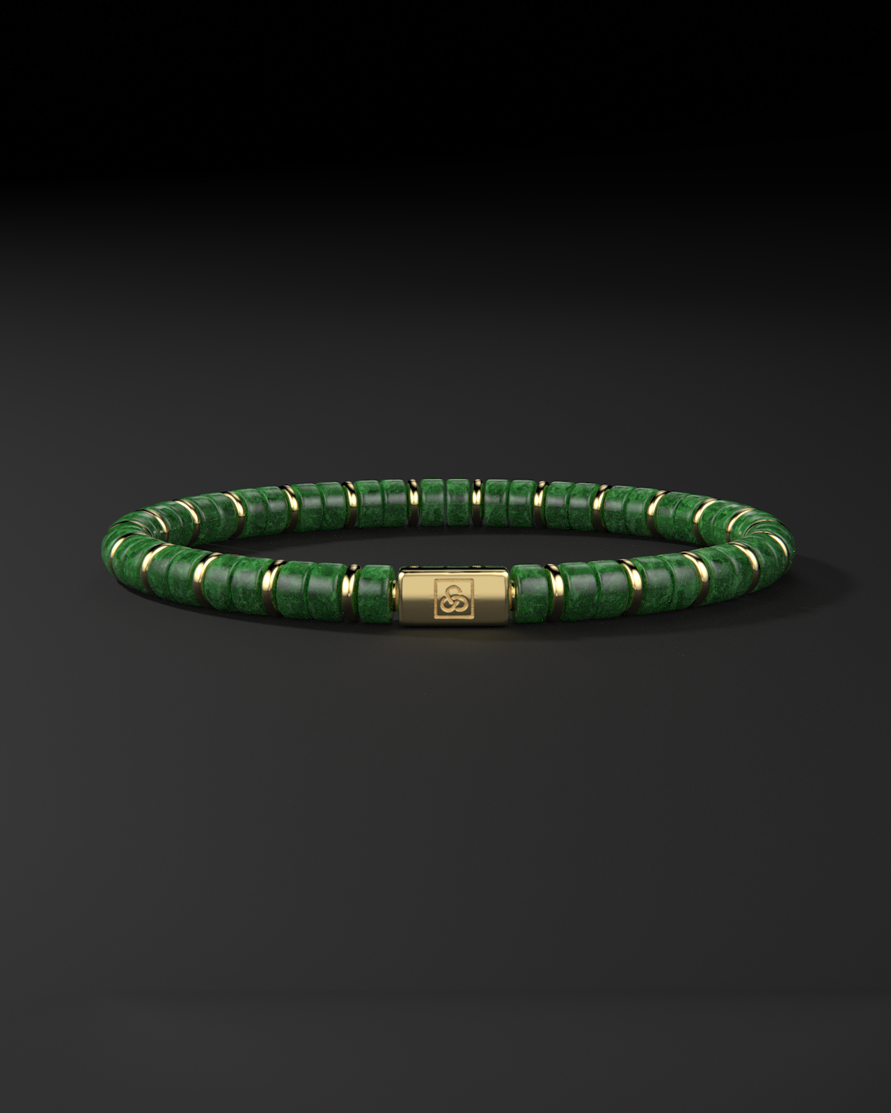 Pulsera de Jade Esmeralda 6mm | Espaciador #2