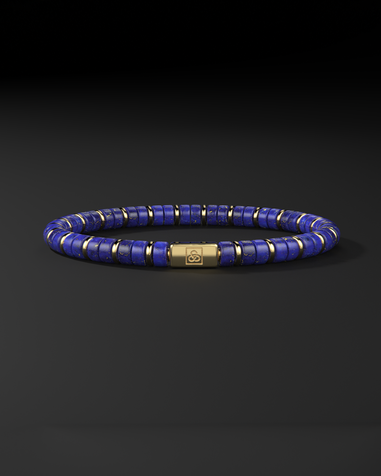 Pulsera de Lápiz Lázuli 6mm | Espaciador #2