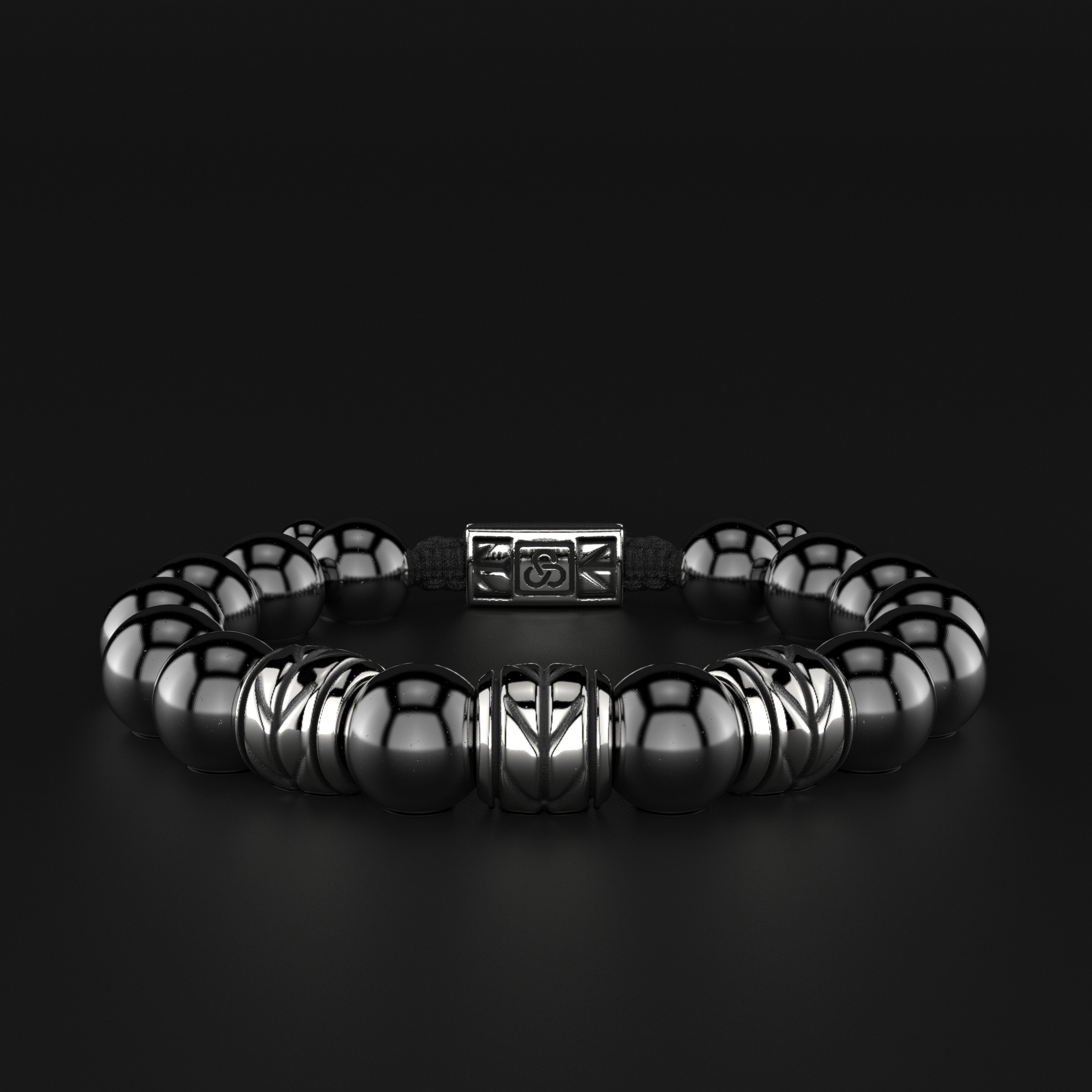 Hematite Bracelet 12mm | Woven