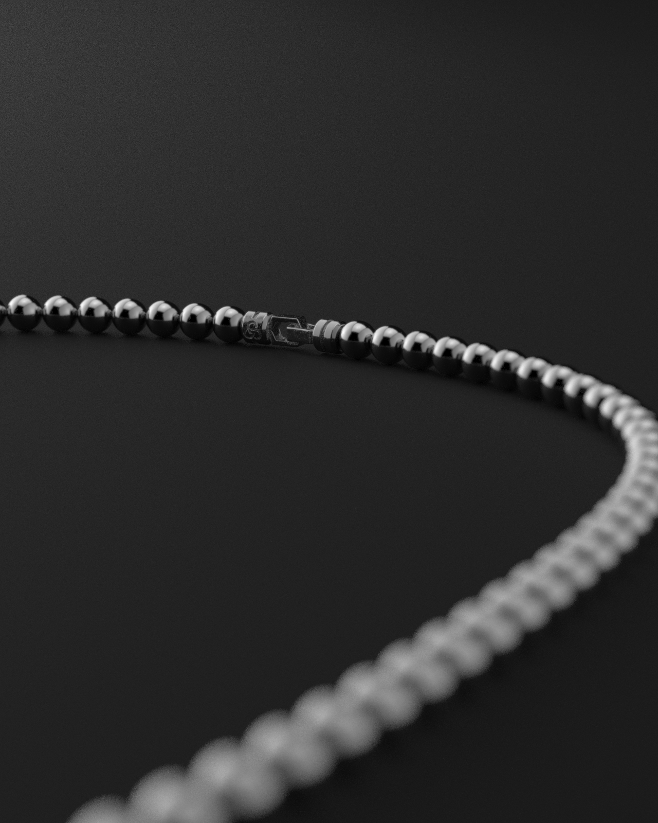 Hematite Necklace 6mm | Vertex