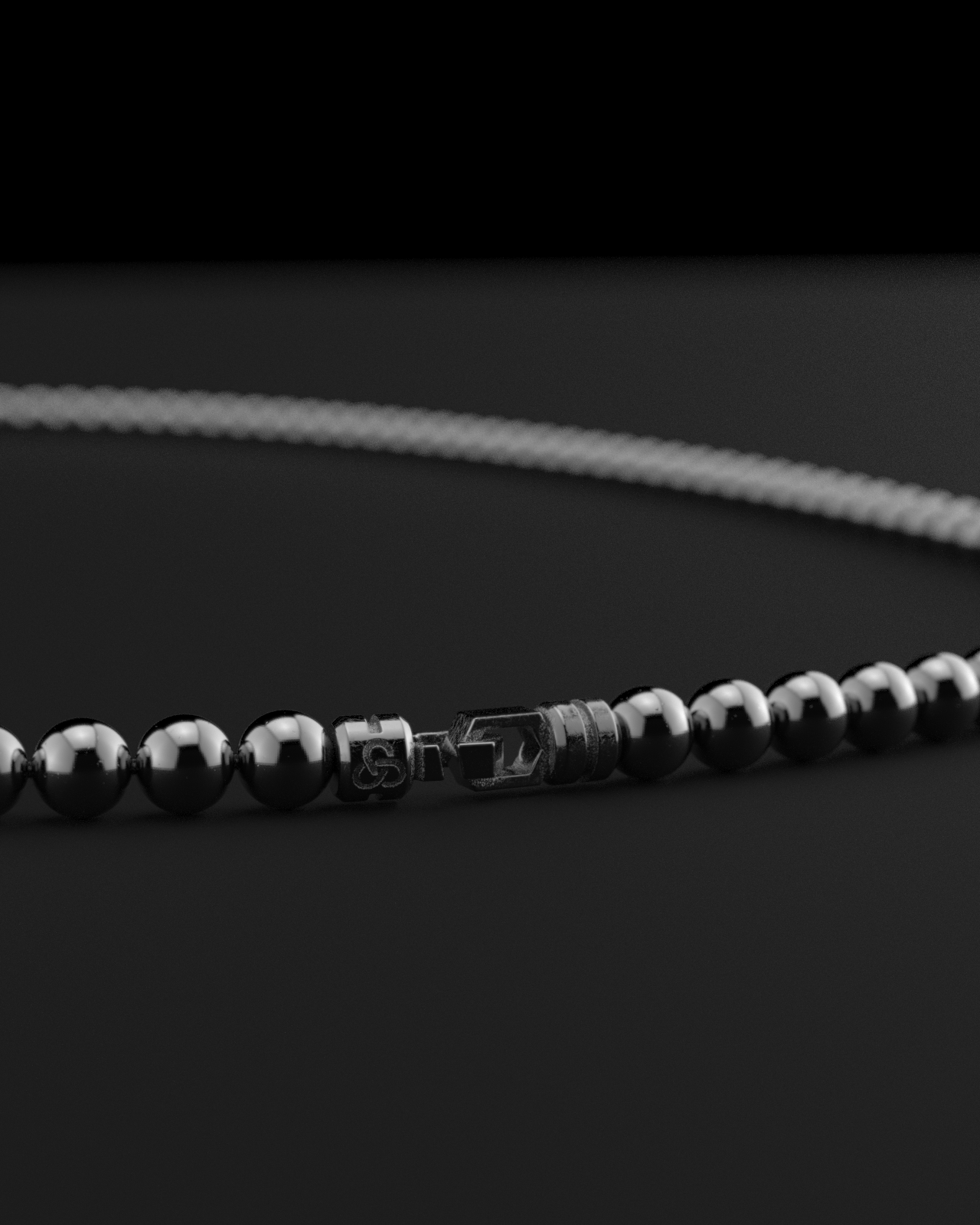 Hematite Necklace 6mm | Vertex