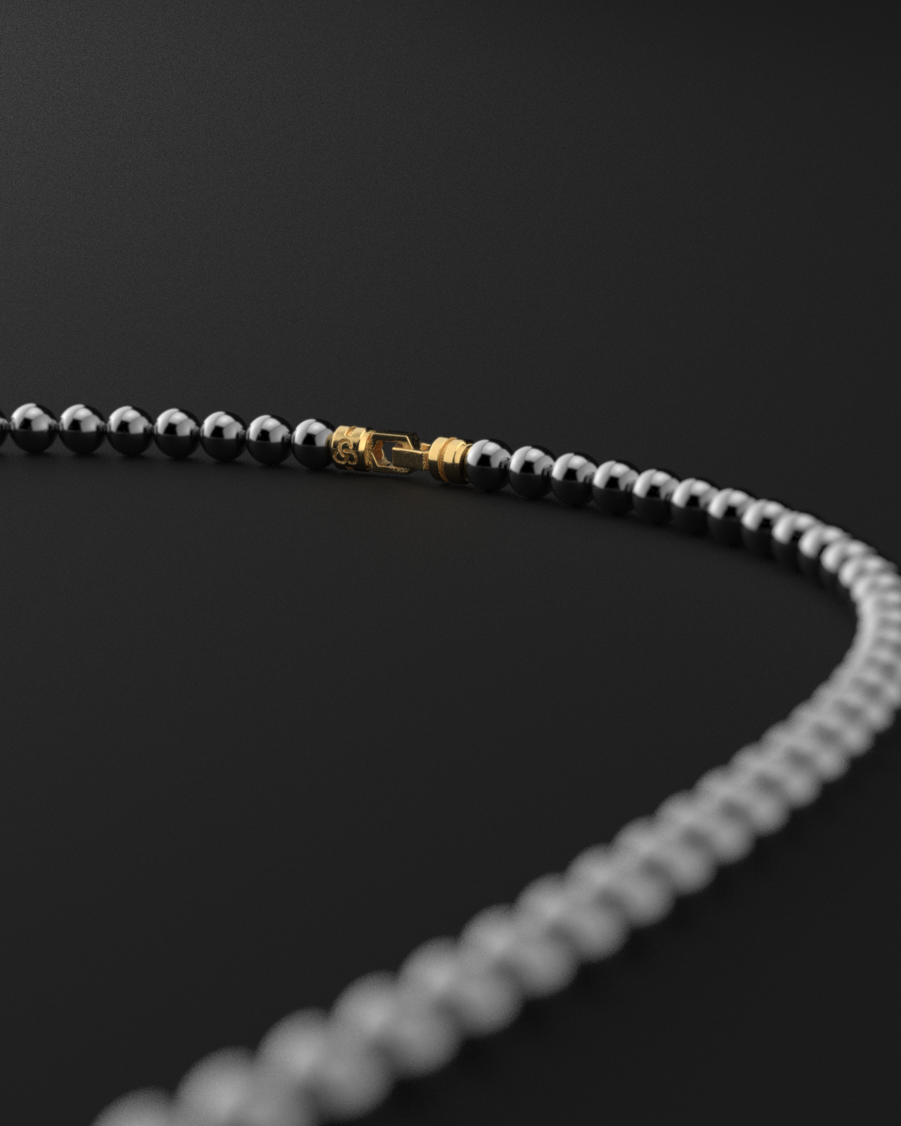 Hematite Necklace 6mm | Vertex