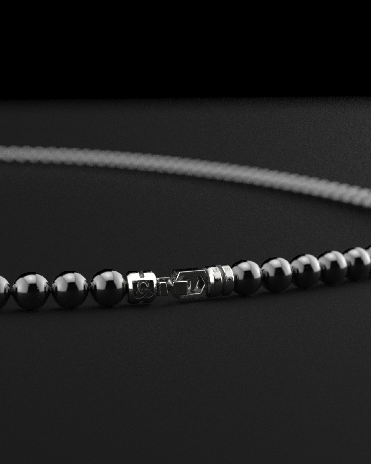 Hematite Necklace 6mm | Vertex