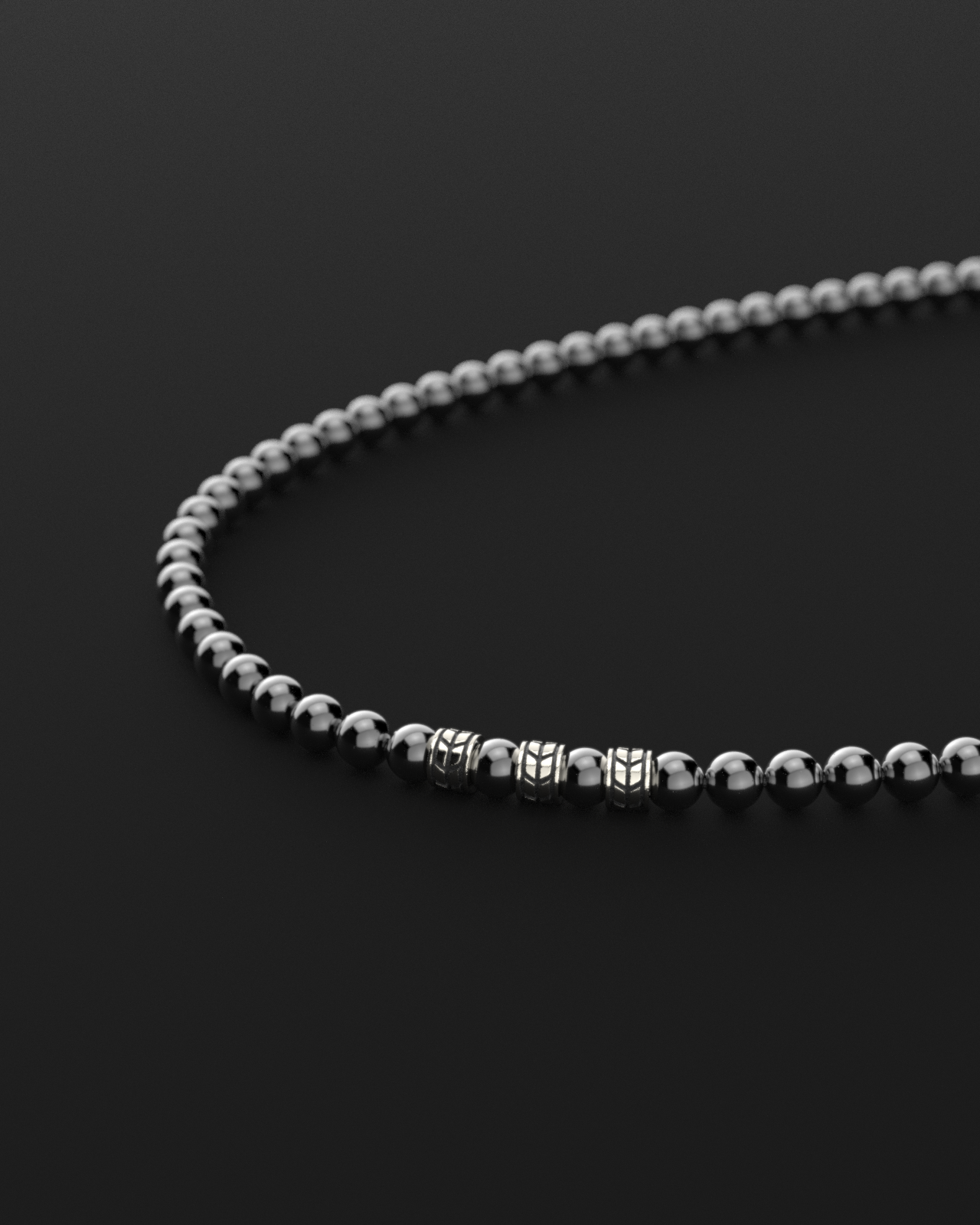 Hematite Necklace 8mm | Royale