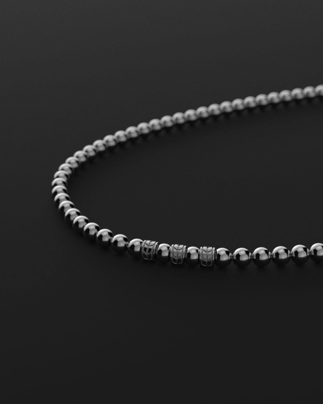 Hematite Necklace 8mm | Royale