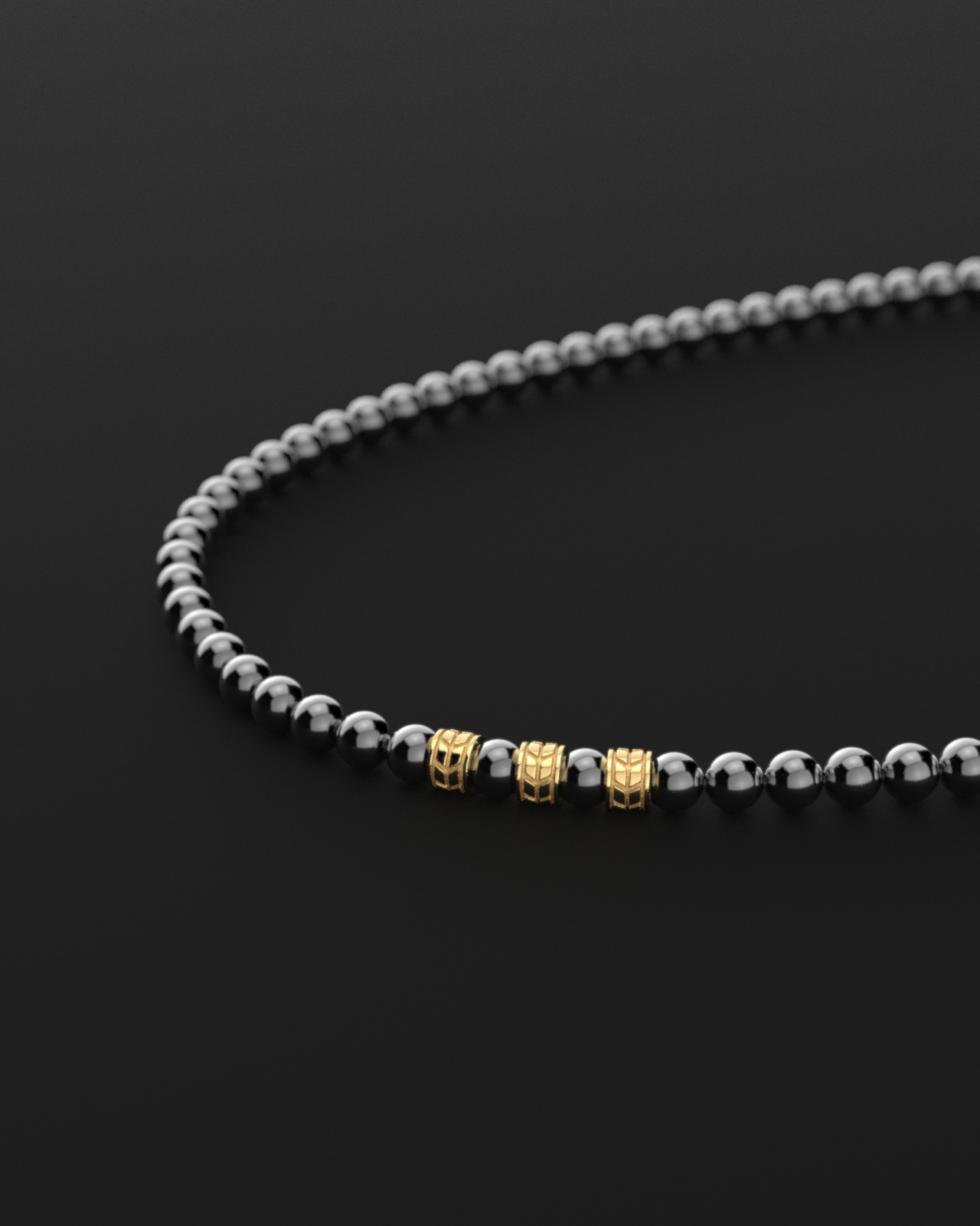 Hematite Necklace 8mm | Royale