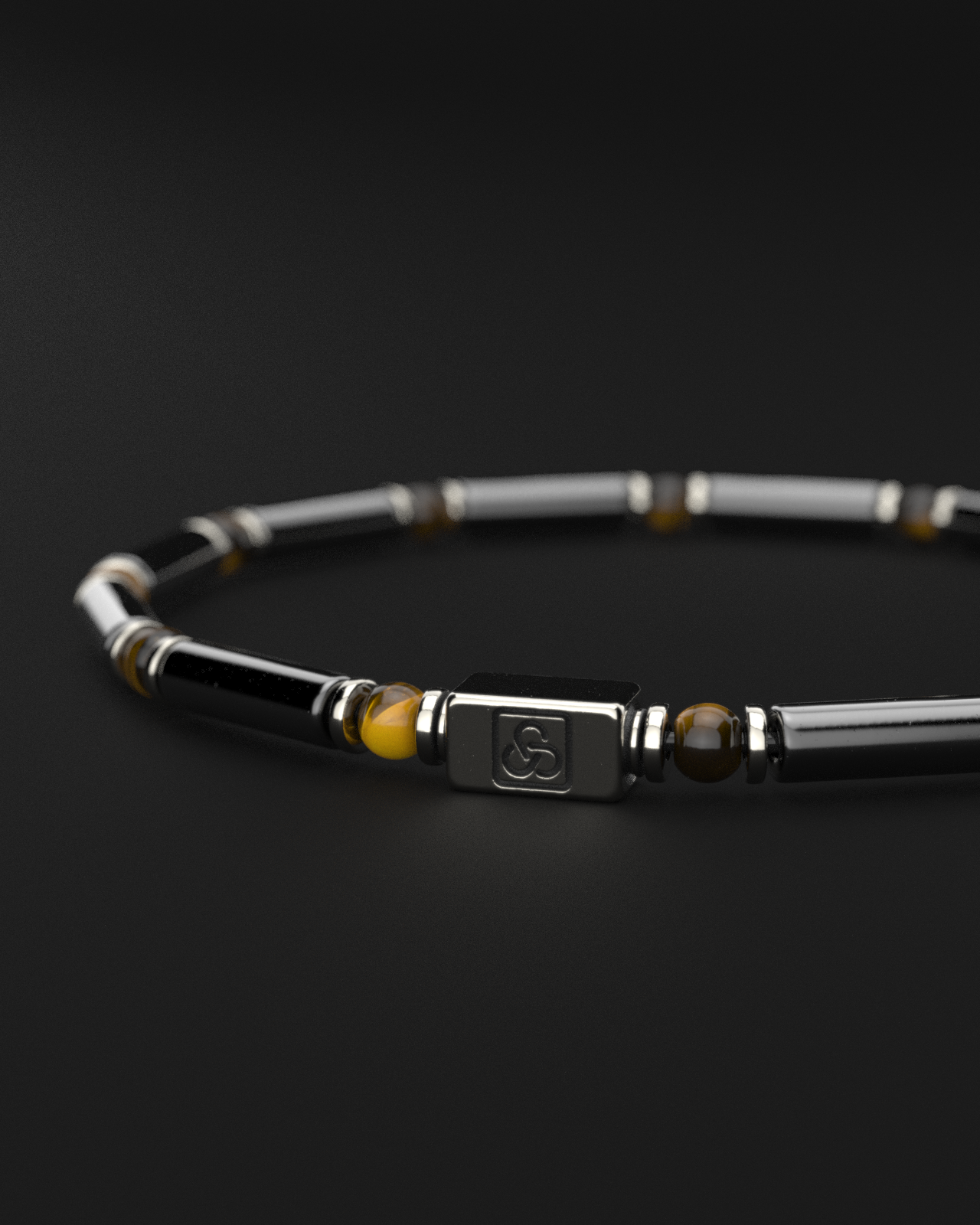 Hematite + Tiger Eye Bracelet 4mm | PIPE