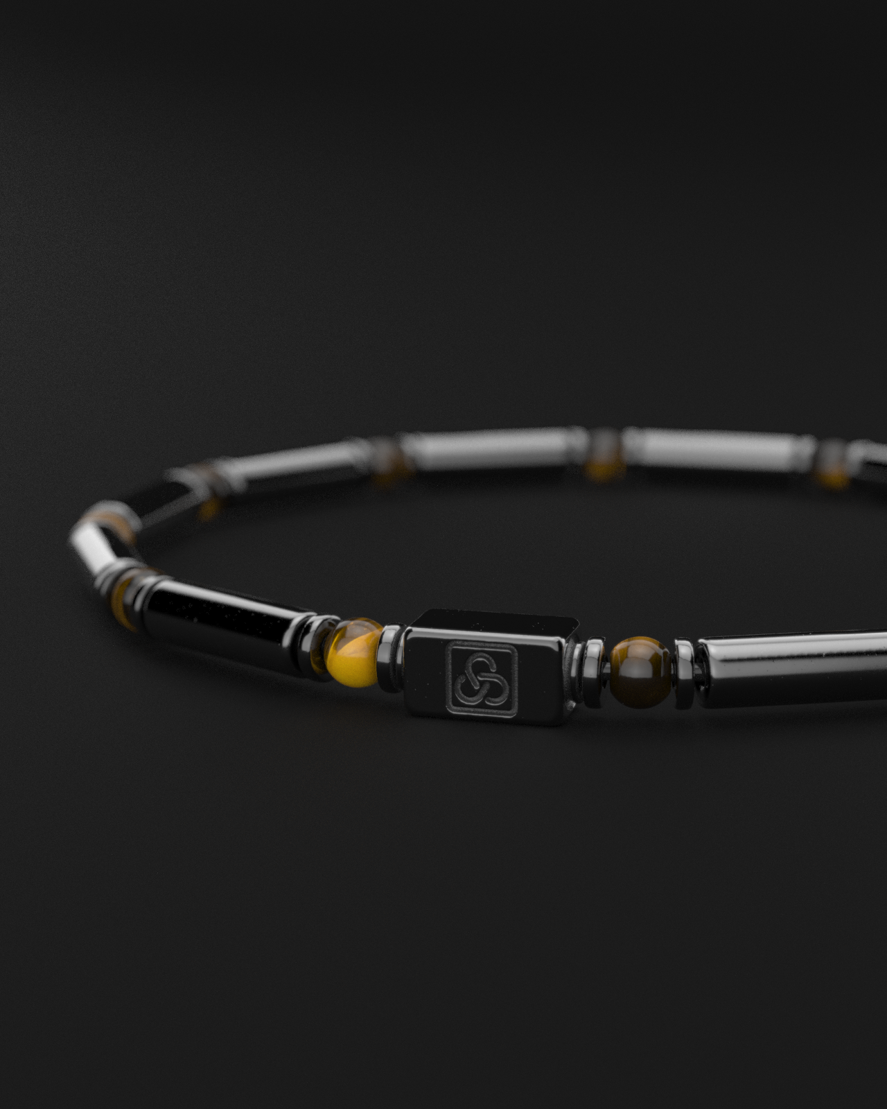 Hematite + Tiger Eye Bracelet 4mm | PIPE