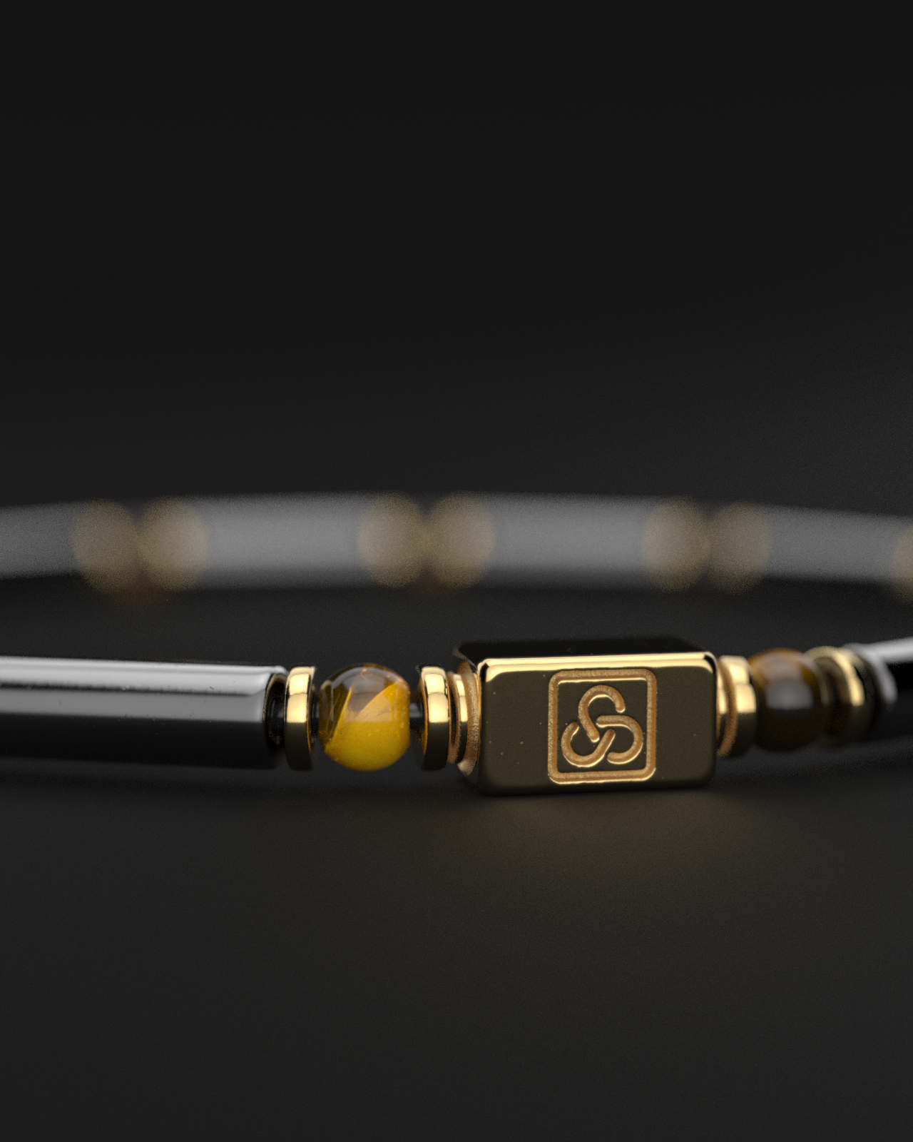 Hematite + Tiger Eye Bracelet 4mm | PIPE