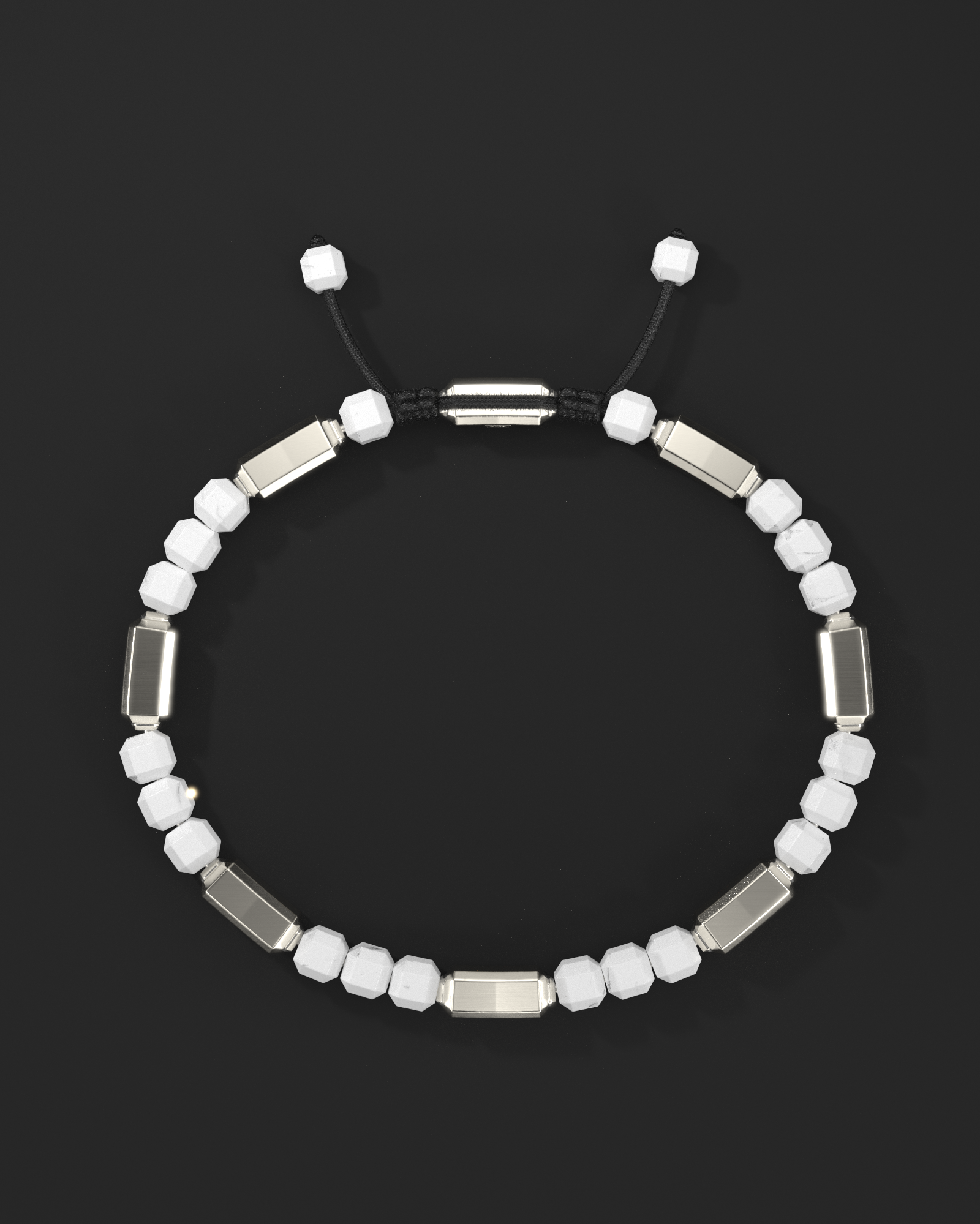 Howlite Bracelet #2 5mm | Kubic