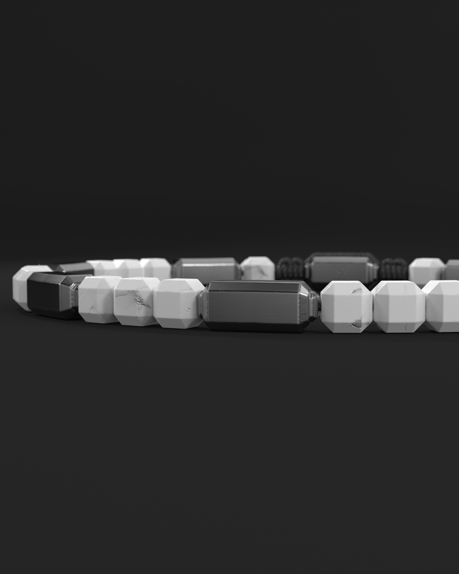 Howlite Bracelet #2 5mm | Kubic