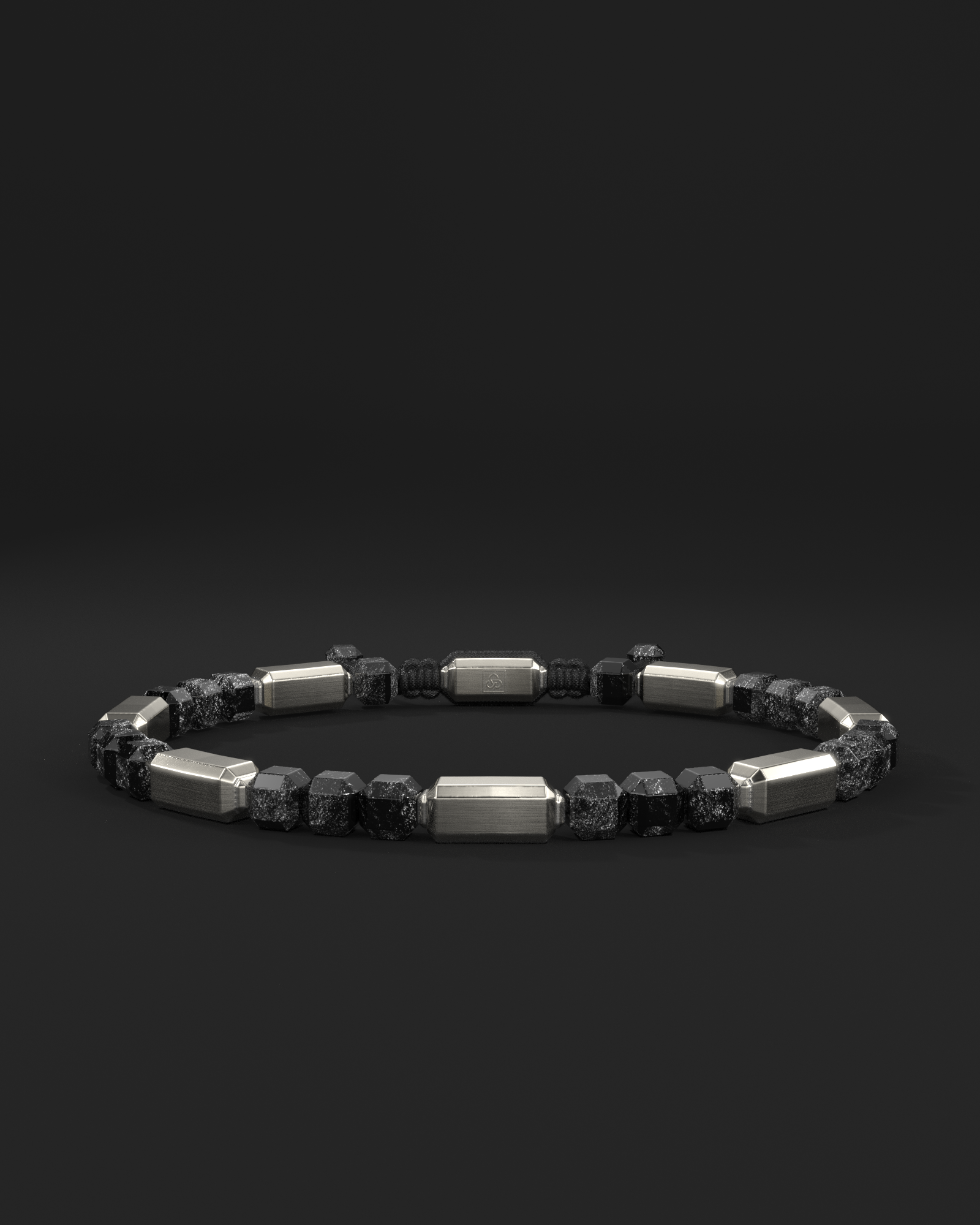 Silver Obsidian Bracelet #2 5mm | Kubic