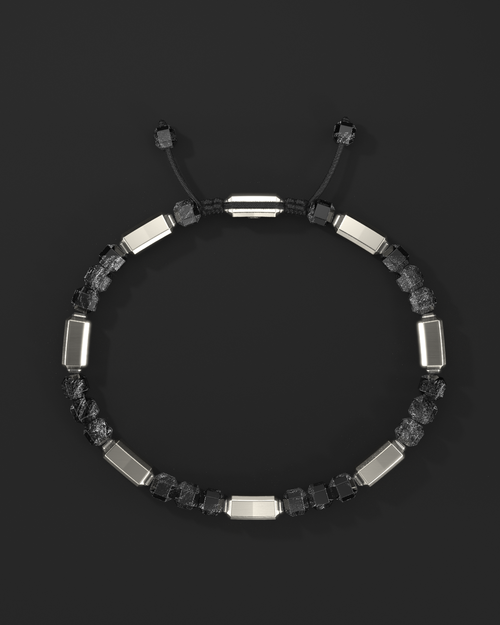 Silver Obsidian Bracelet #2 5mm | Kubic