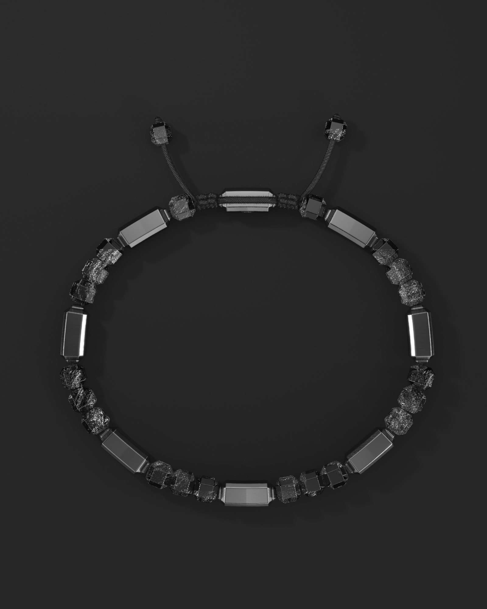 Silver Obsidian Bracelet #2 5mm | Kubic