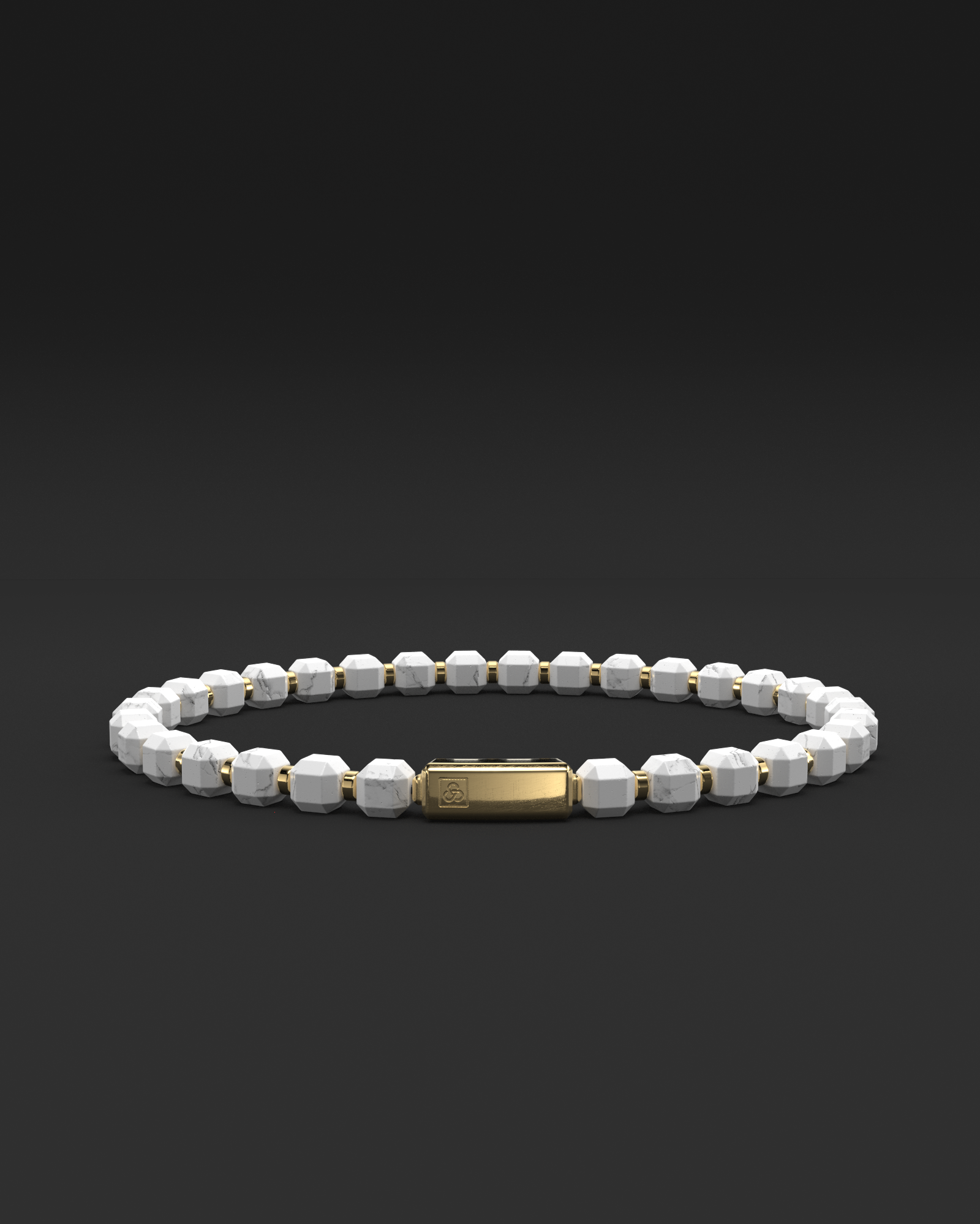 Howlite Bracelet 5mm | Kubic