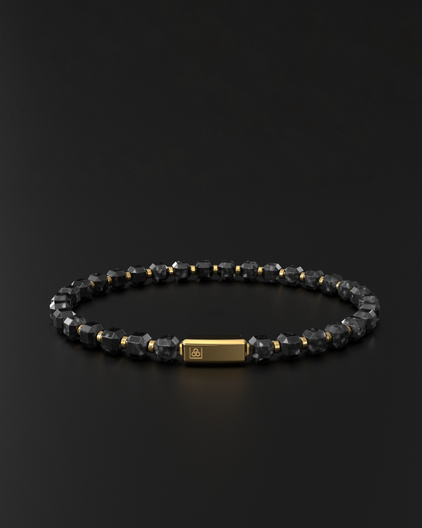 Silver Obsidian Bracelet 5mm | Kubic