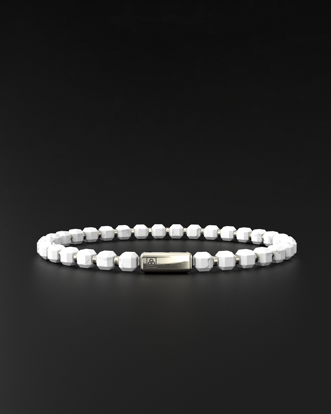 Howlite Bracelet 5mm | Kubic