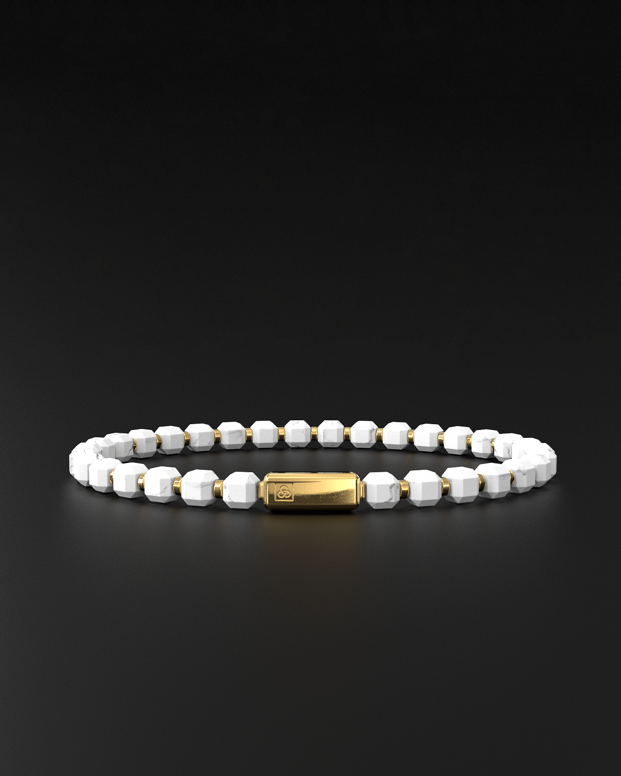 Howlite Bracelet 5mm | Kubic