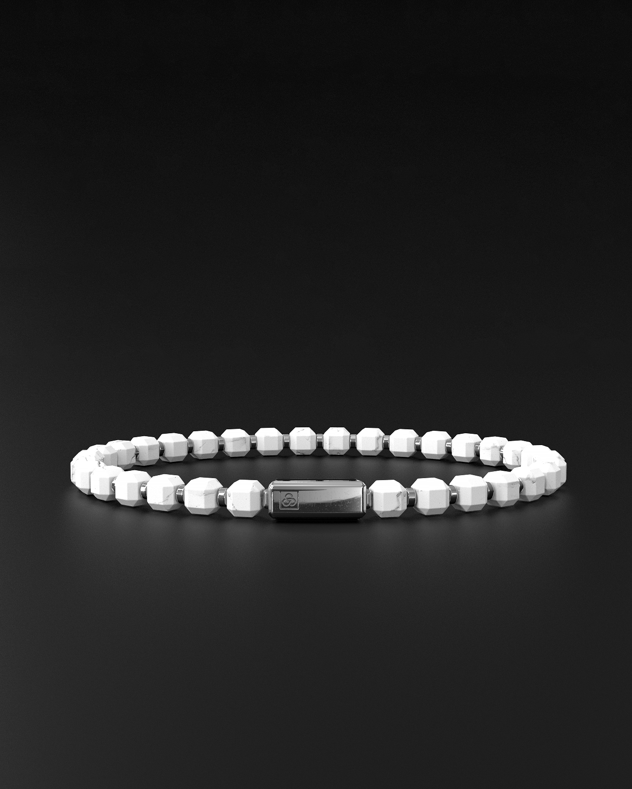 Howlite Bracelet 5mm | Kubic