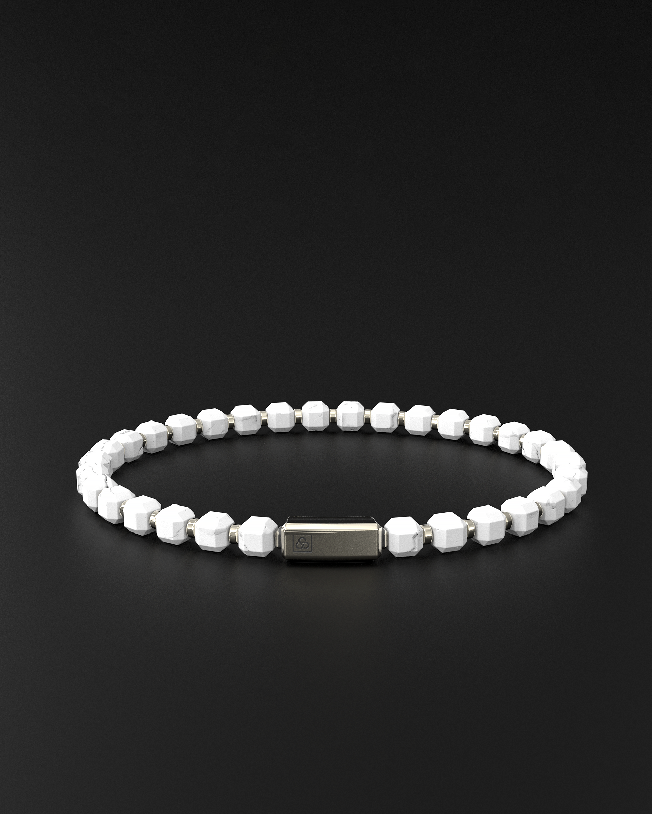 Howlite Bracelet 5mm | Kubic