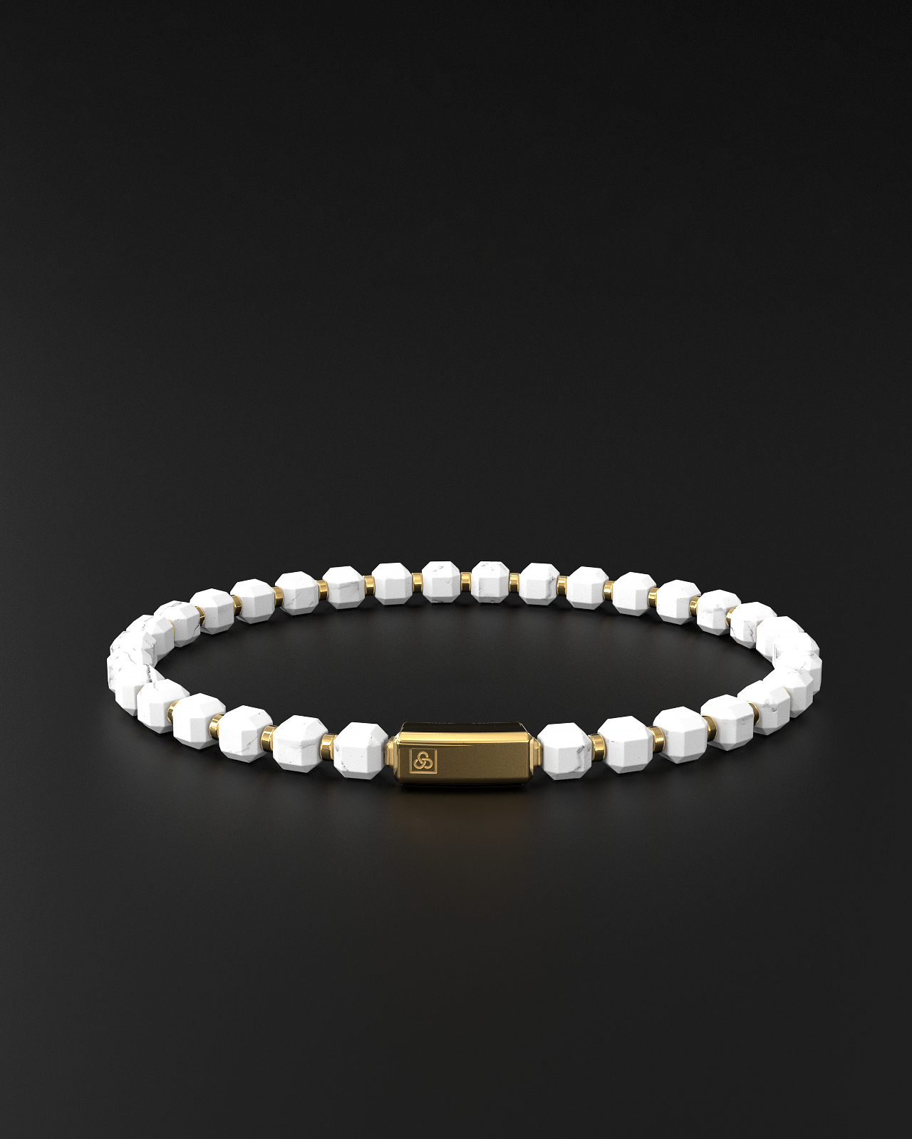 Howlite Bracelet 5mm | Kubic
