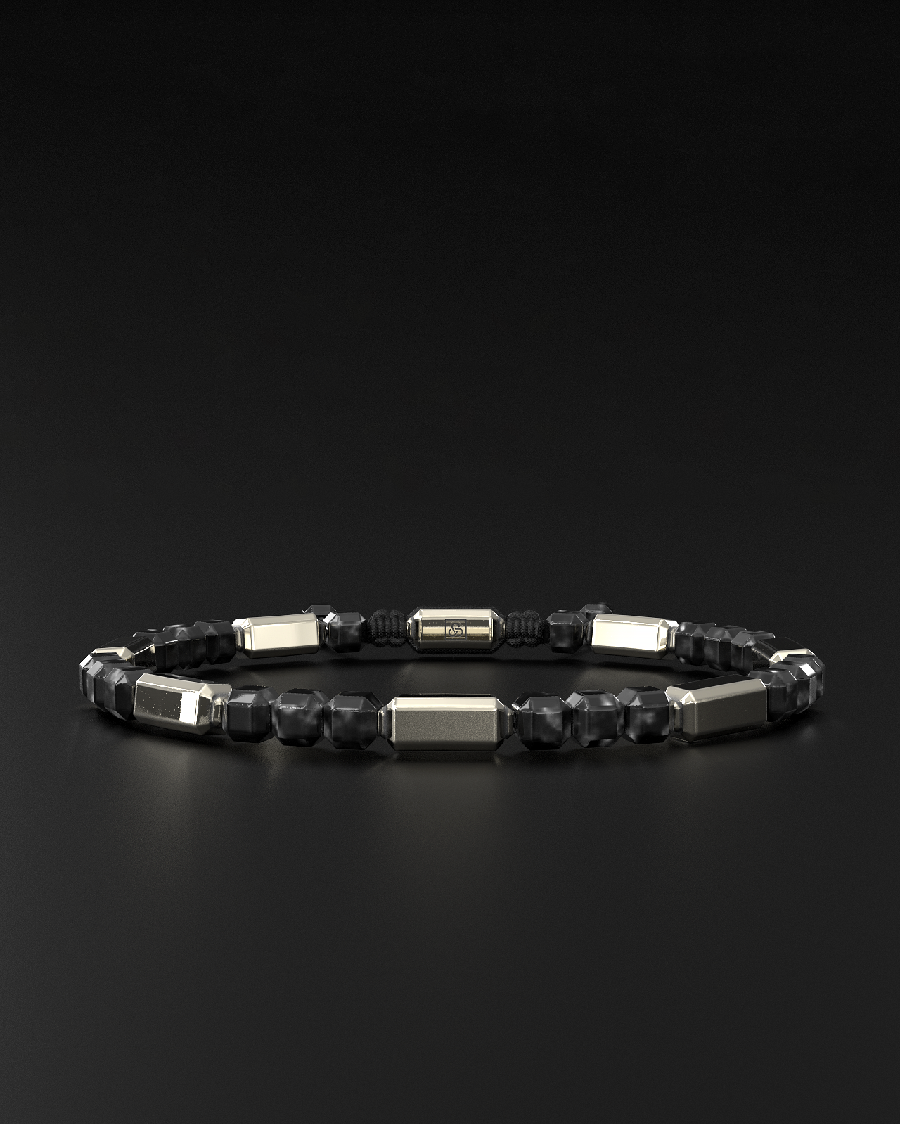 Silver Obsidian Bracelet #2 5mm | Kubic