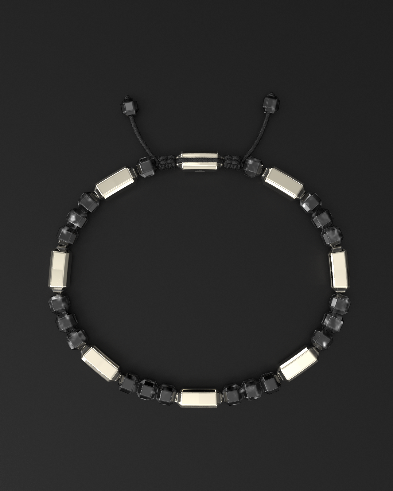 Silver Obsidian Bracelet #2 5mm | Kubic