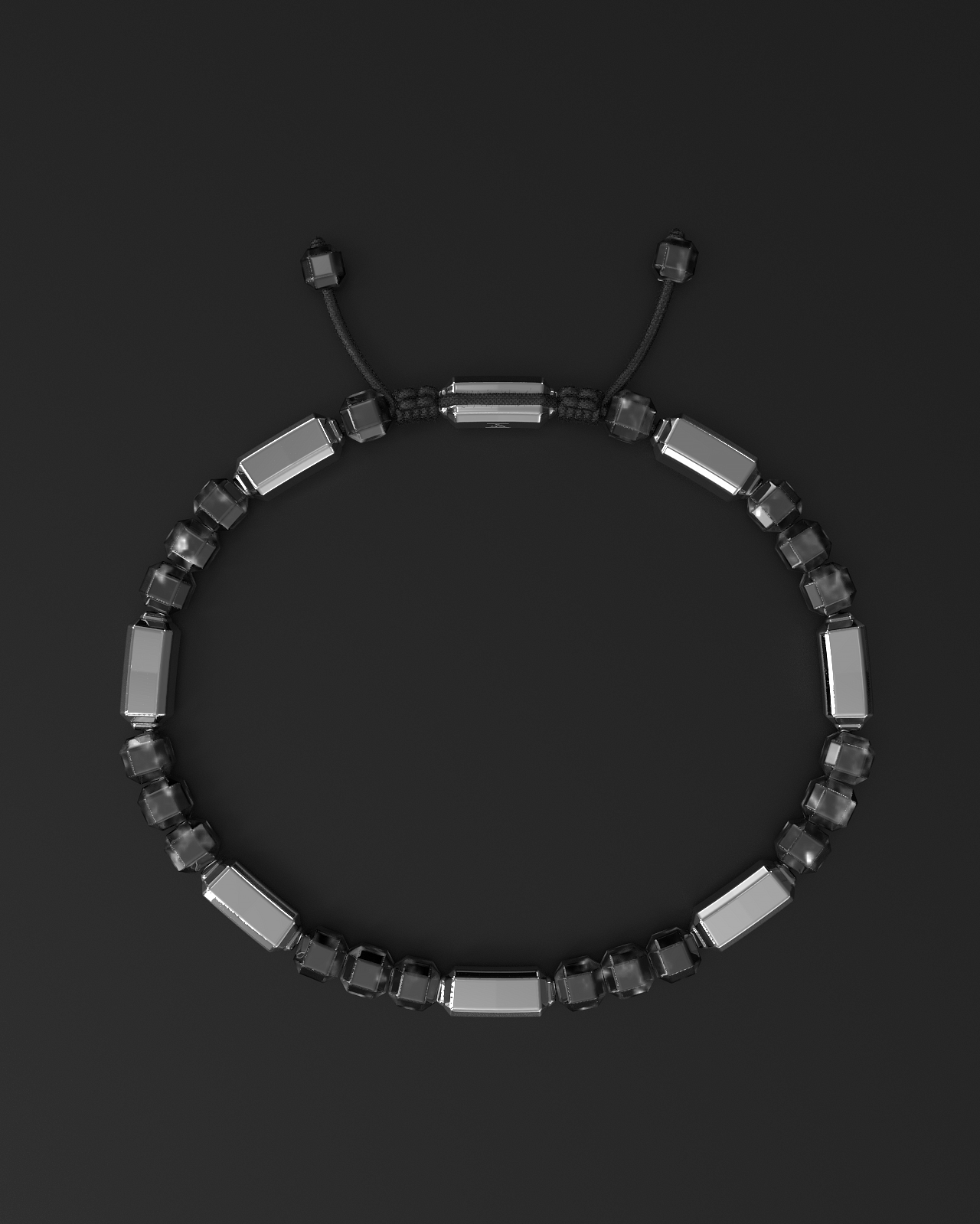 Silver Obsidian Bracelet #2 5mm | Kubic