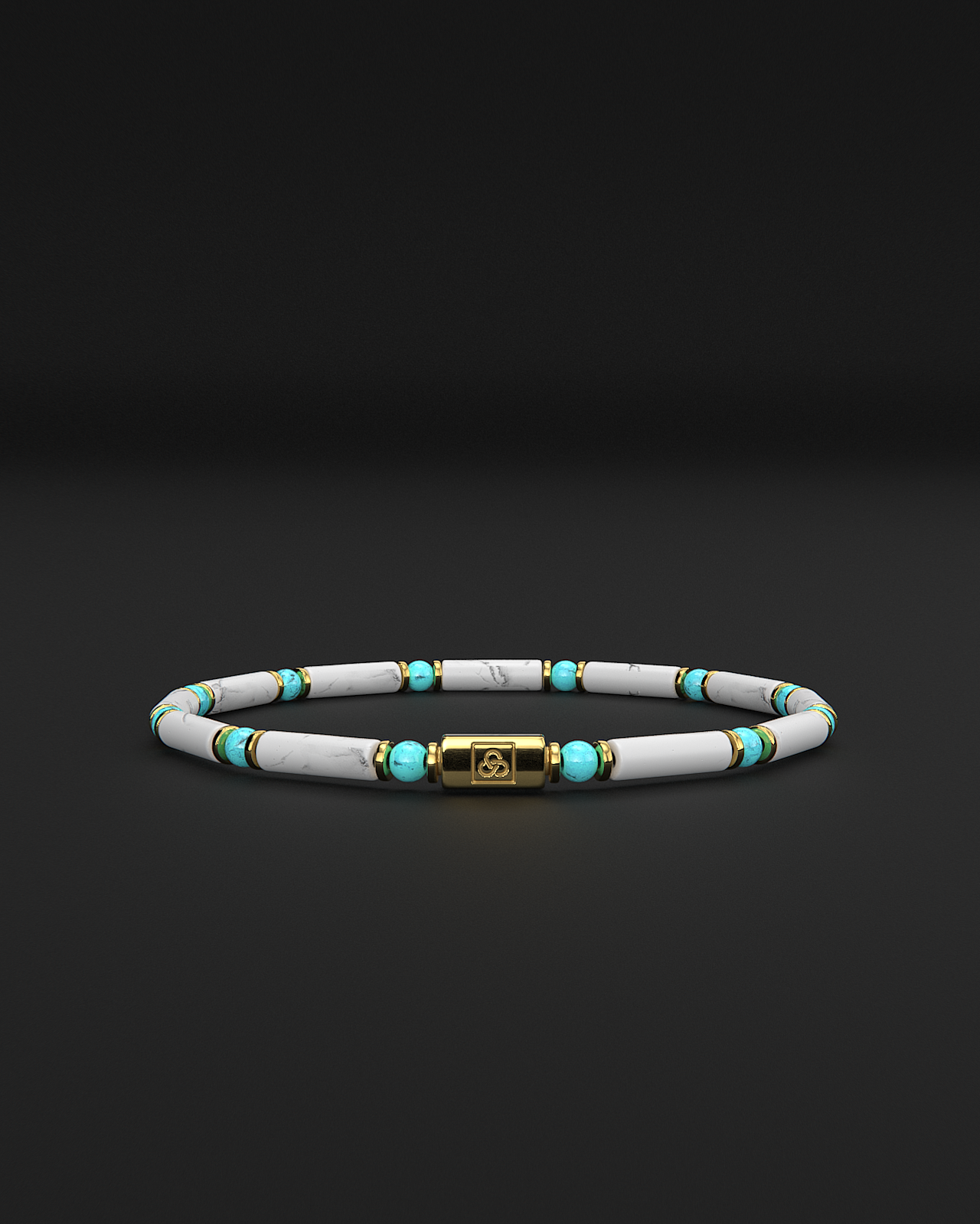 Howlite + Turquoise Bracelet 4mm | PIPE