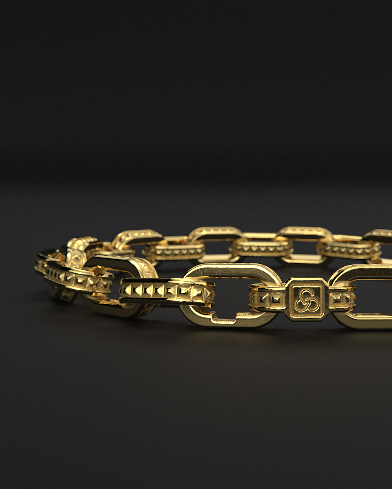 Bracciale a catena grezza n. 3