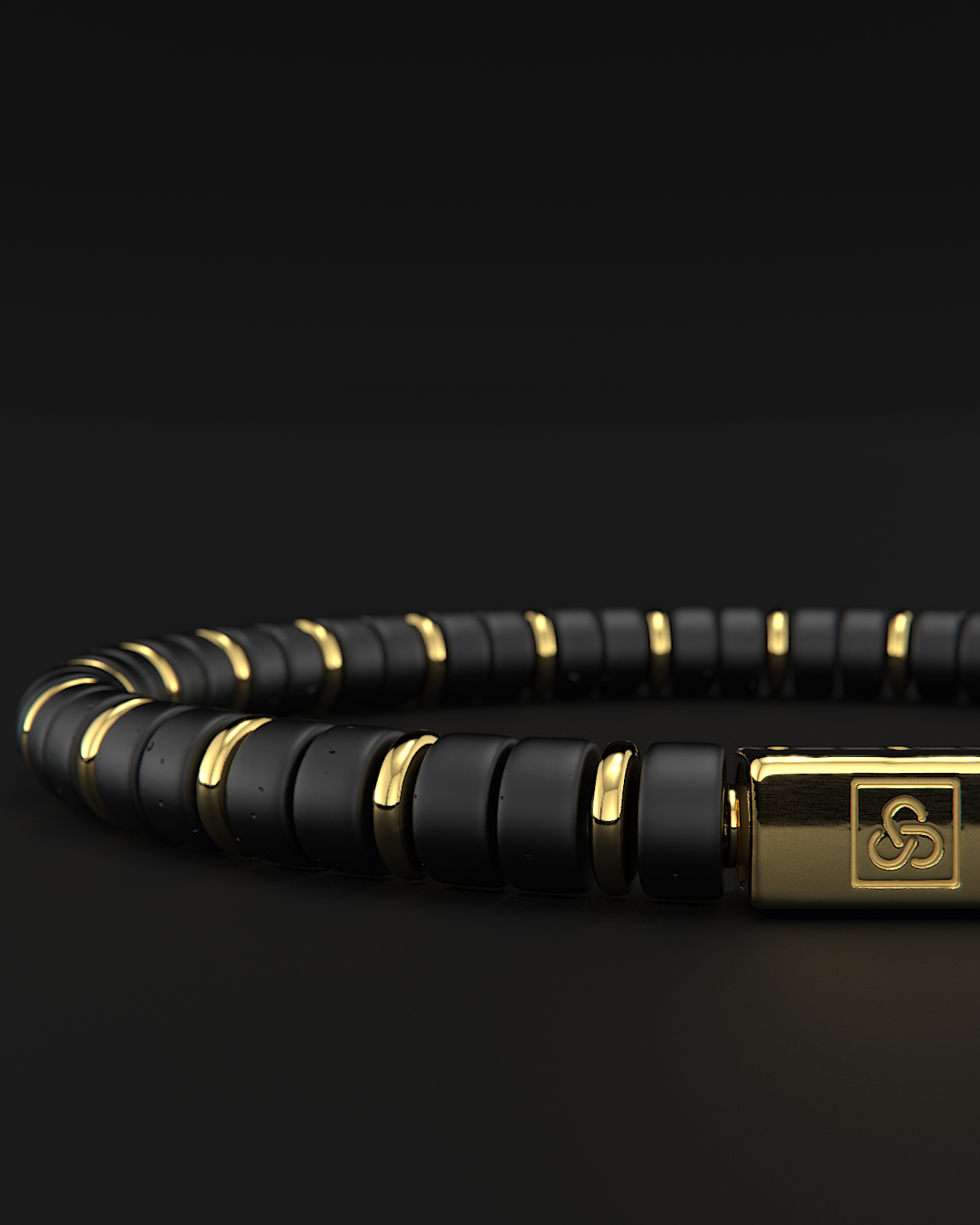 Pulsera de Ónix Mate 6mm | Espaciador #2