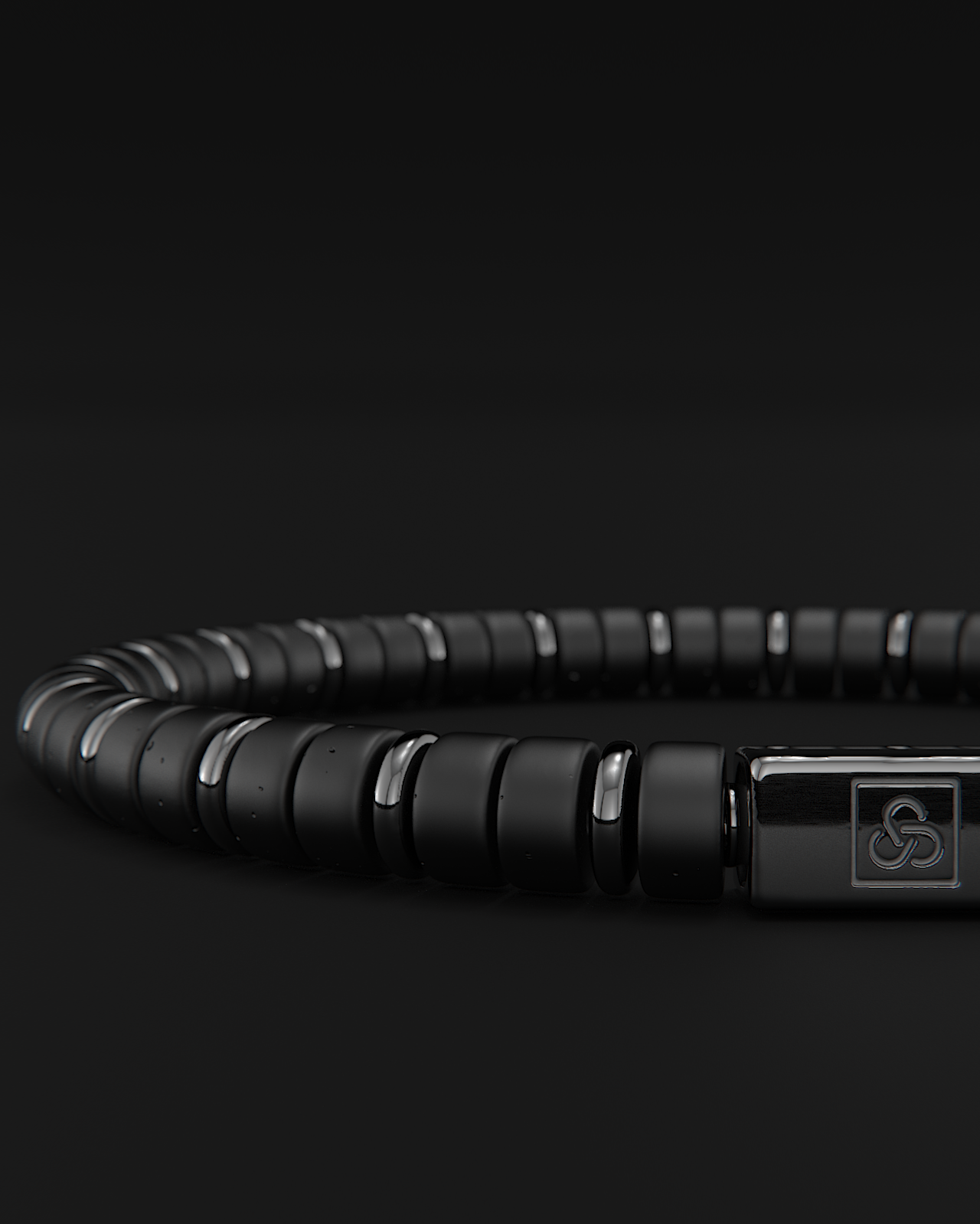 Pulsera de Ónix Mate 6mm | Espaciador #2