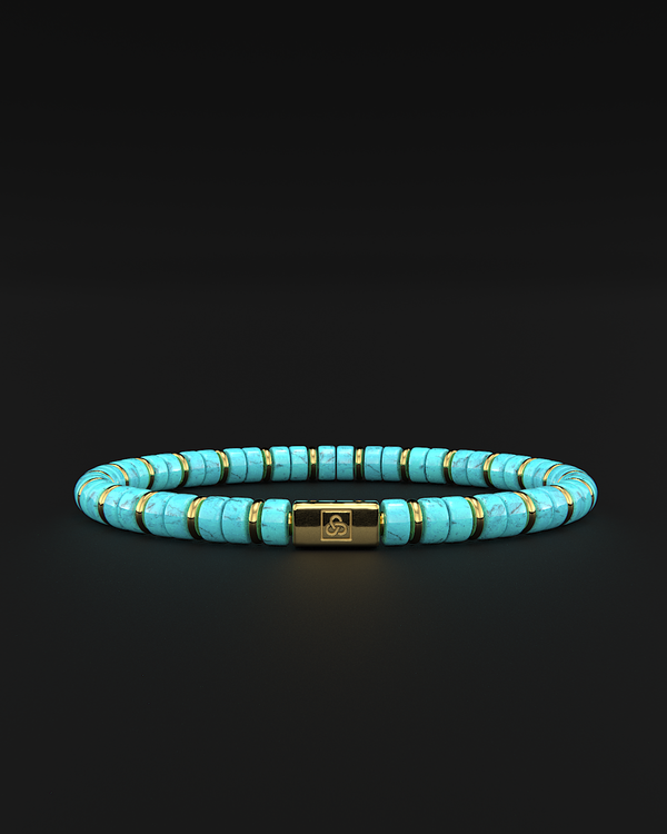 Turquoise Bracelet 6mm | Spacer #2