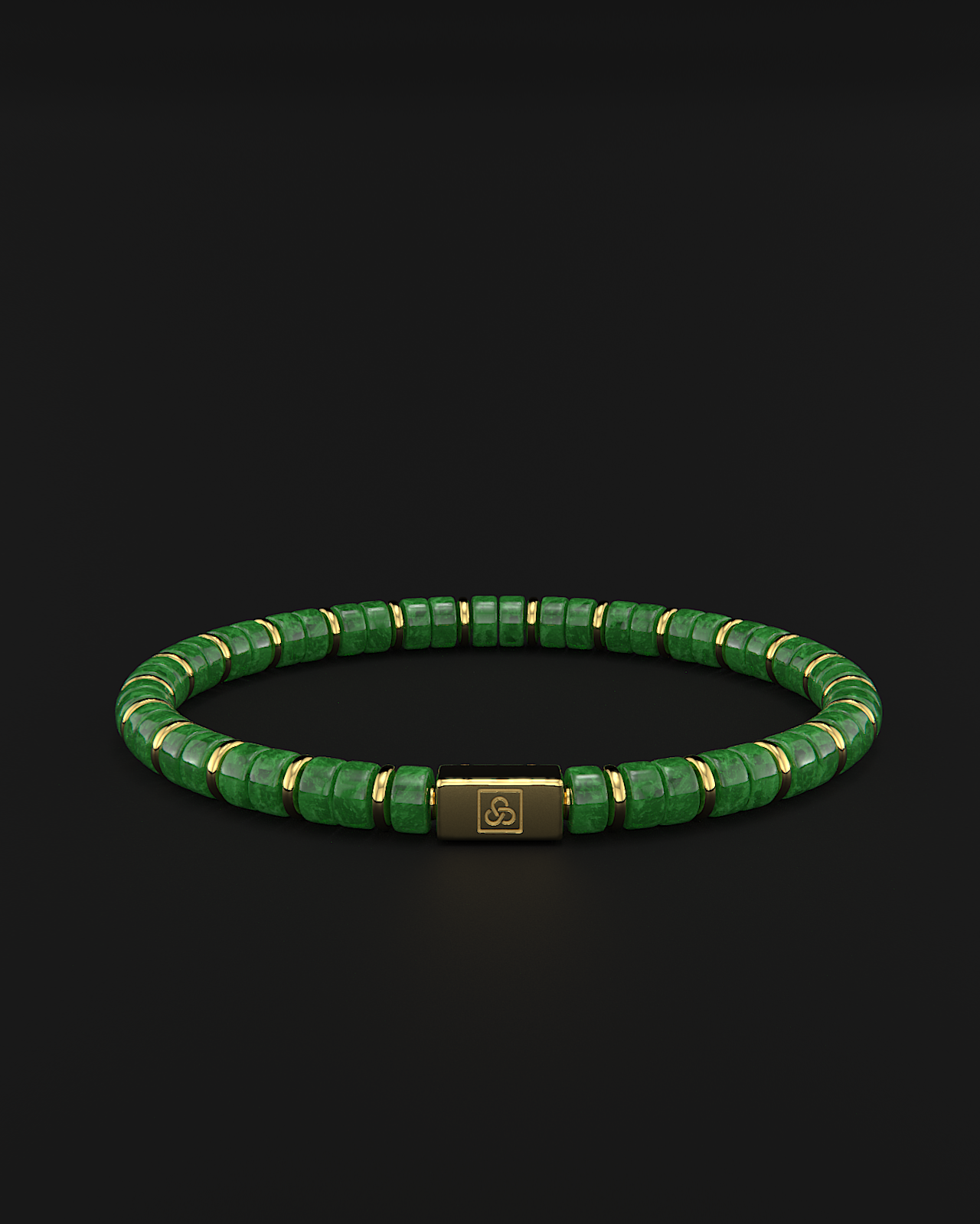 Smaragd-Jade-Armband 6mm | Abstandshalter Nr. 2
