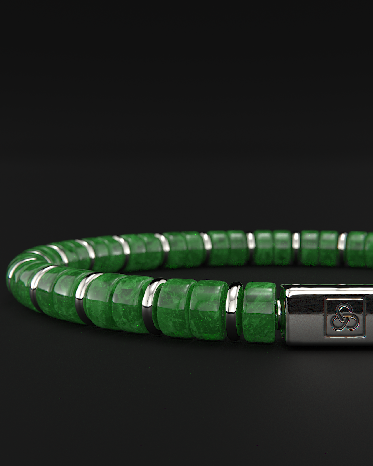 Smaragd-Jade-Armband 6mm | Abstandshalter Nr. 2