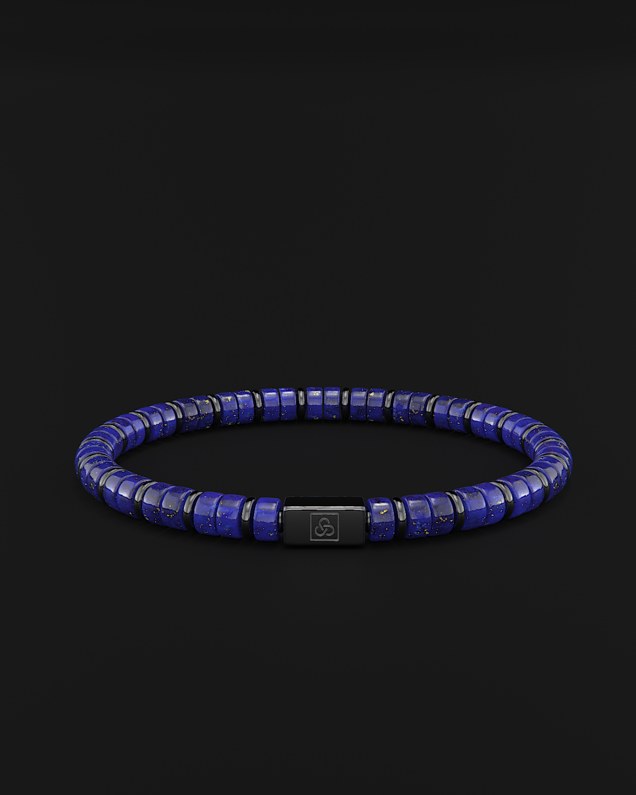Bracciale in Lapis Lazuli 6mm | Distanziatore n. 2