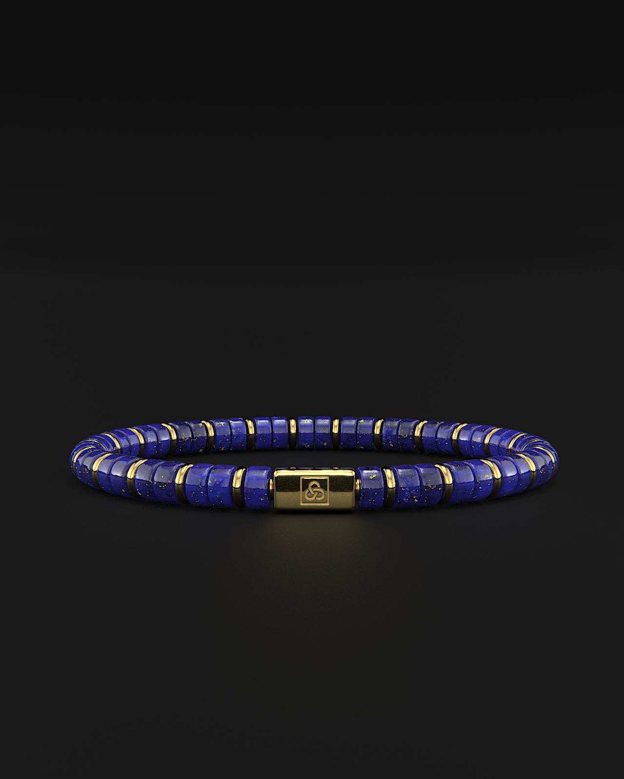 Pulsera de Lápiz Lázuli 6mm | Espaciador #2