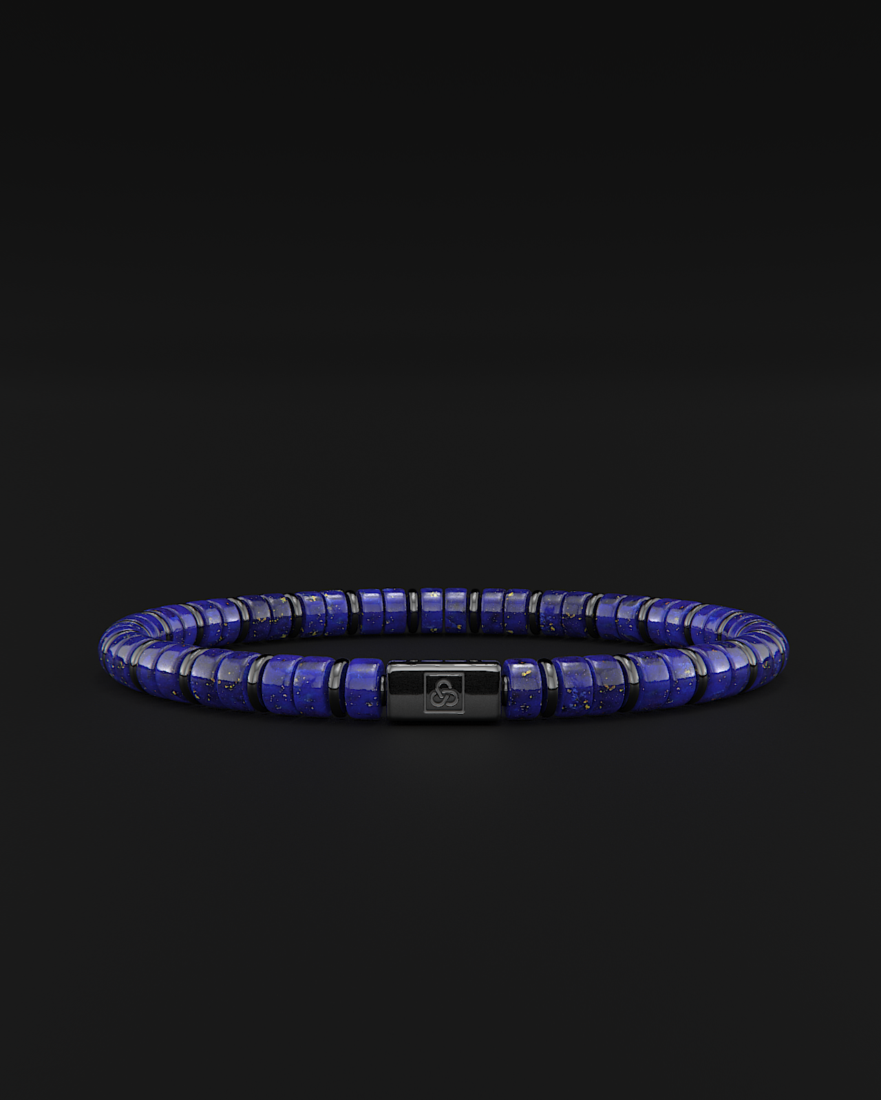 Bracciale in Lapis Lazuli 6mm | Distanziatore n. 2